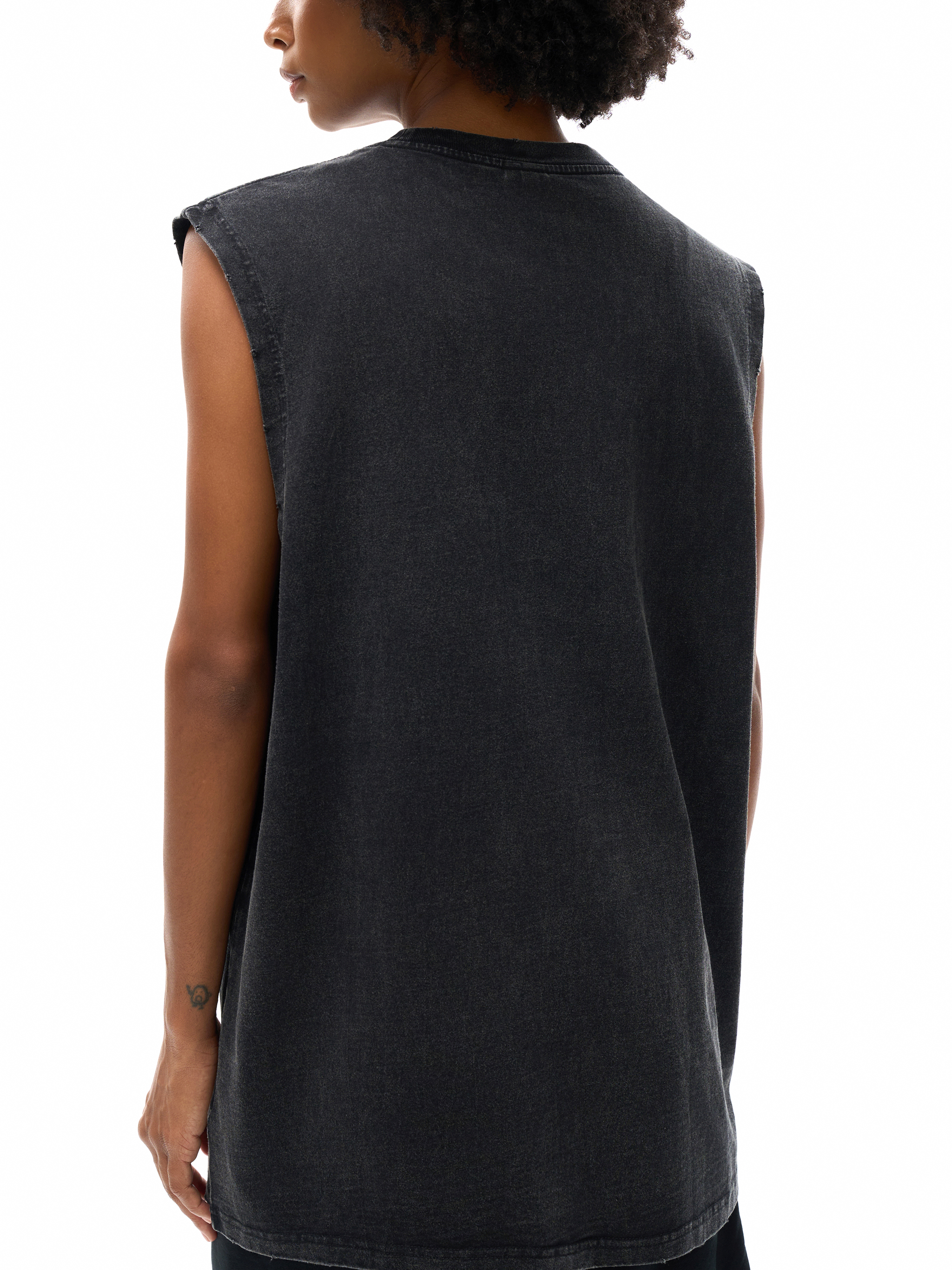 Unisex Snow Washed Frayed Hem Tank Top – Vintage Streetwear