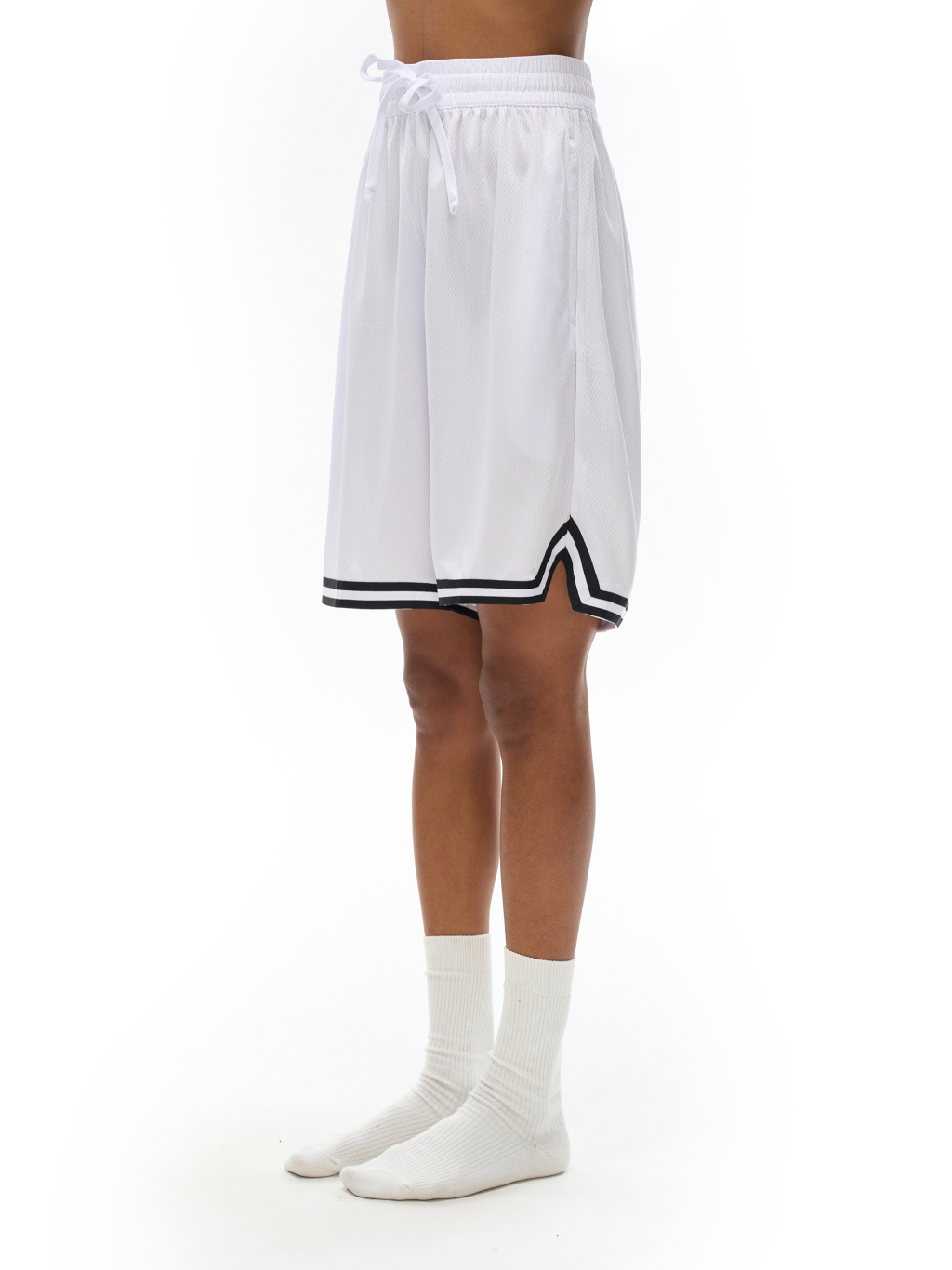 Stripe Trim Basketball Shorts – Custom Basics | Tapstitch-9