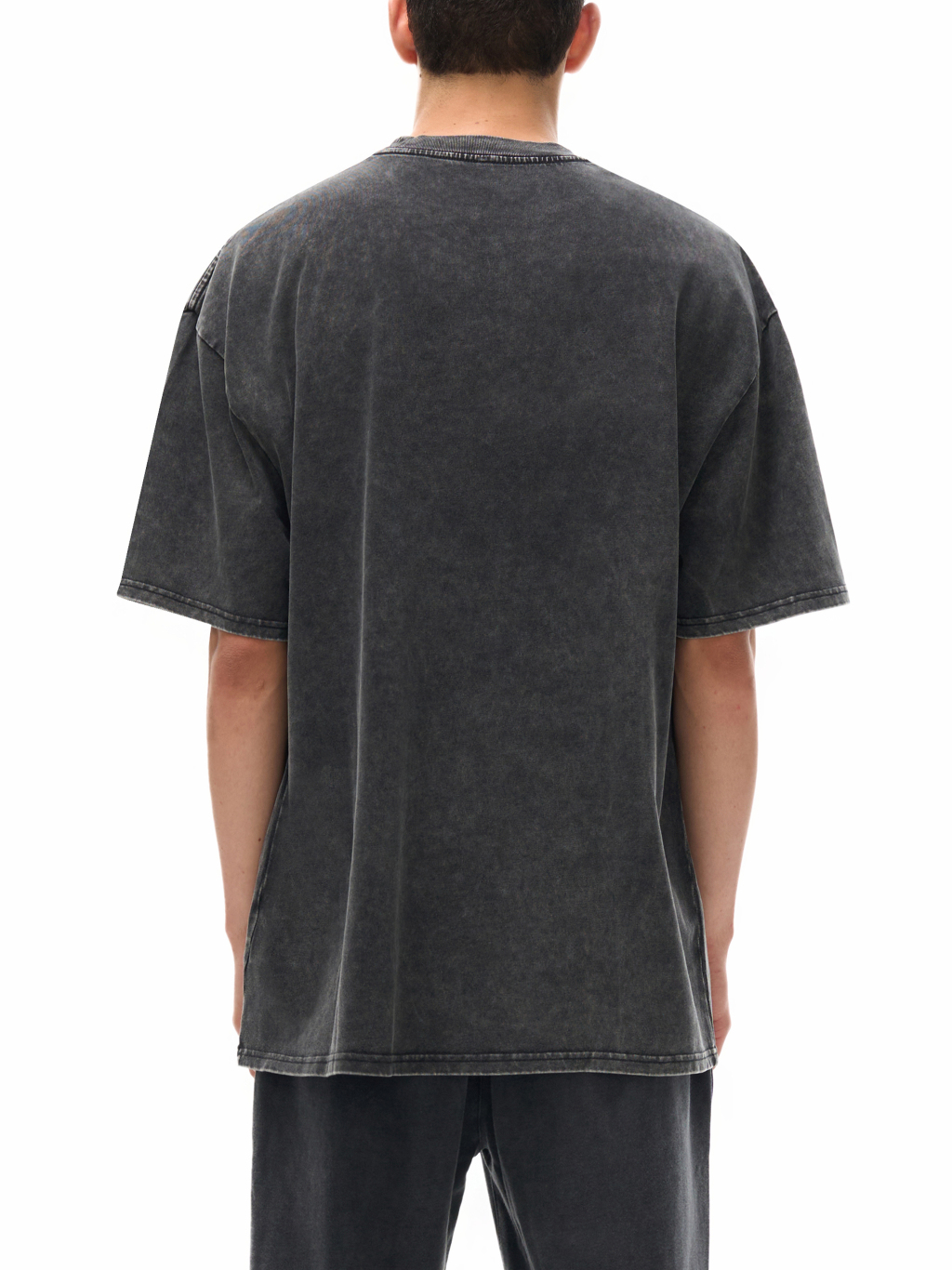 Streetwear American Vintage Waxed Dyed Washed Heavyweight 100% Cotton T-Shirt | HugePOD-5