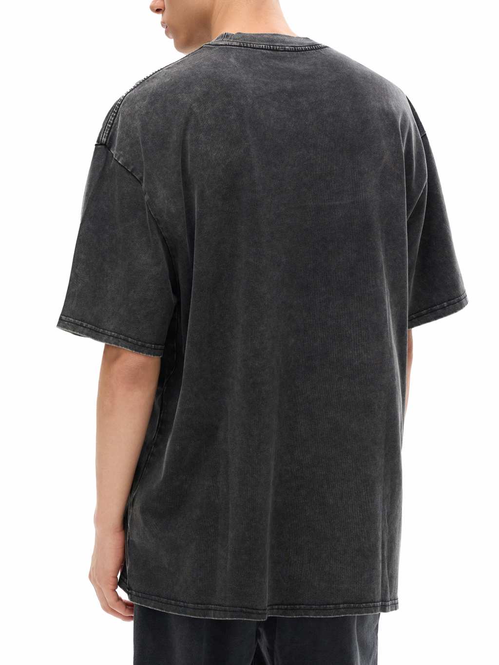 Streetwear American Vintage Waxed Dyed Washed Heavyweight 100% Cotton T-Shirt | HugePOD-6