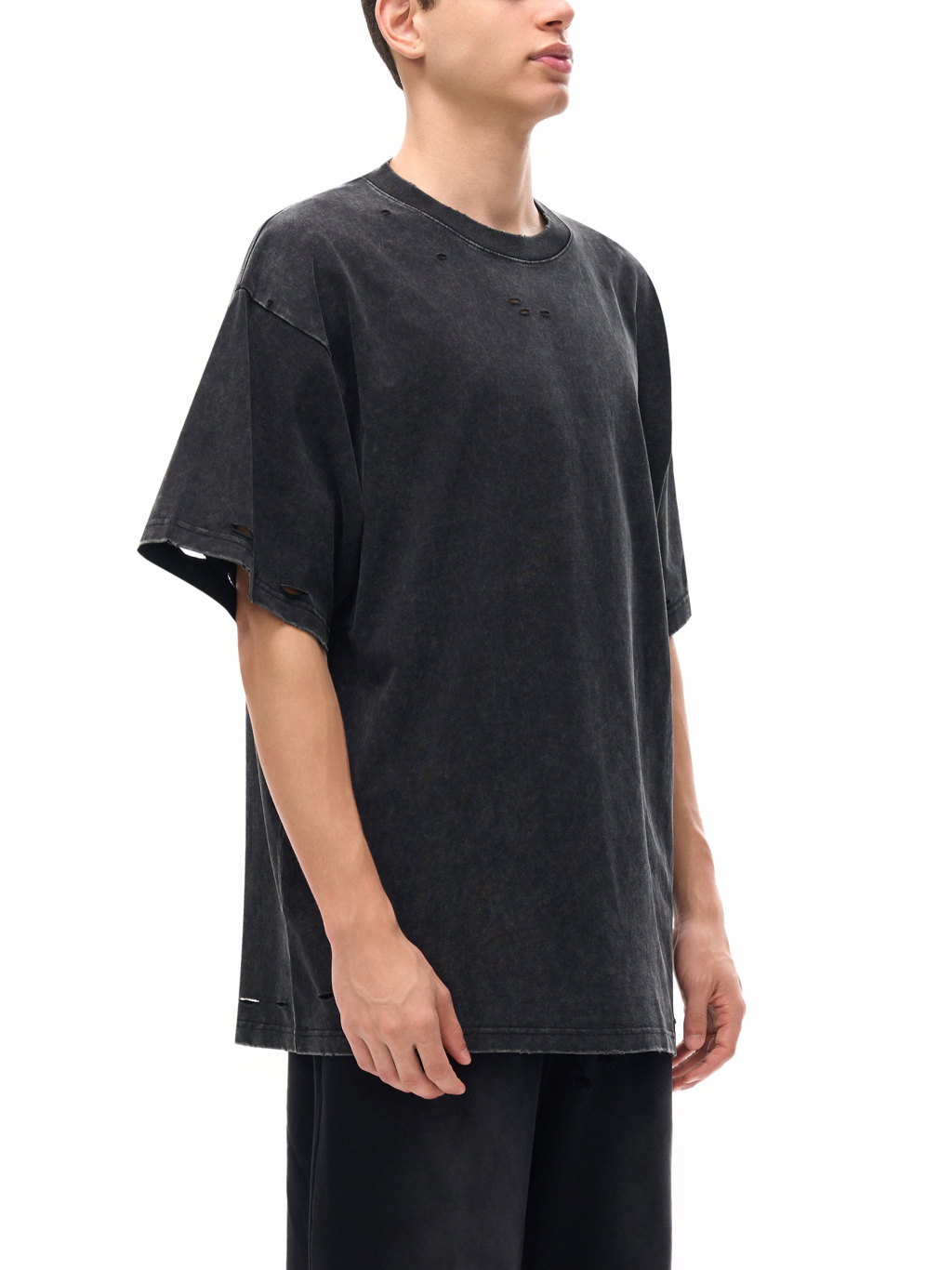 Snow Washed Hand-Frayed T-Shirt – Vintage Streetwear | Tapstitch-4