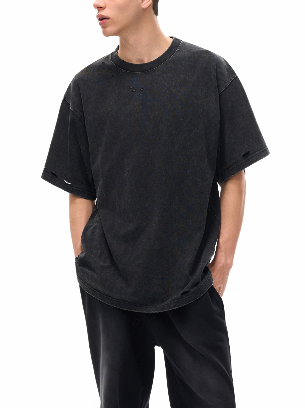 Snow Washed Hand-Frayed T-Shirt – Vintage Streetwear | Tapstitch-6