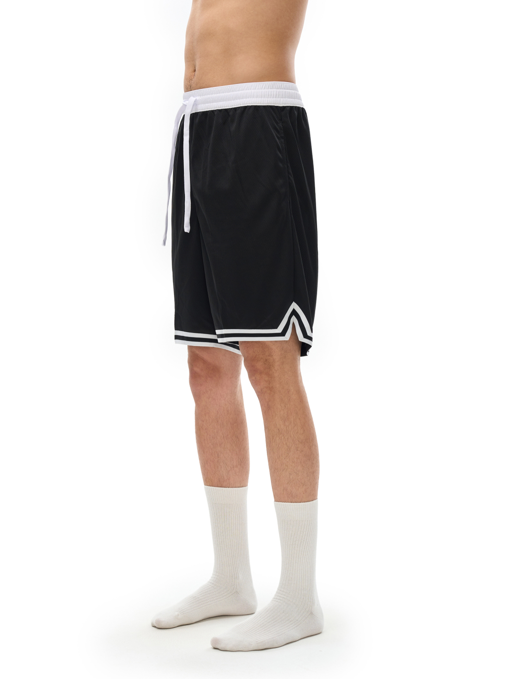 Stripe Trim Basketball Shorts – Custom Basics | Tapstitch-4