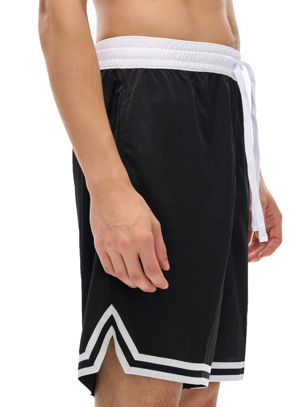 Stripe Trim Basketball Shorts – Custom Basics | Tapstitch-7