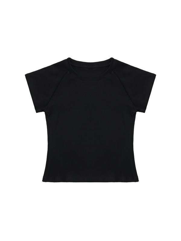 Solid Color Raglan Sleeve Crop Top #WT0009 | TAPSTITCH