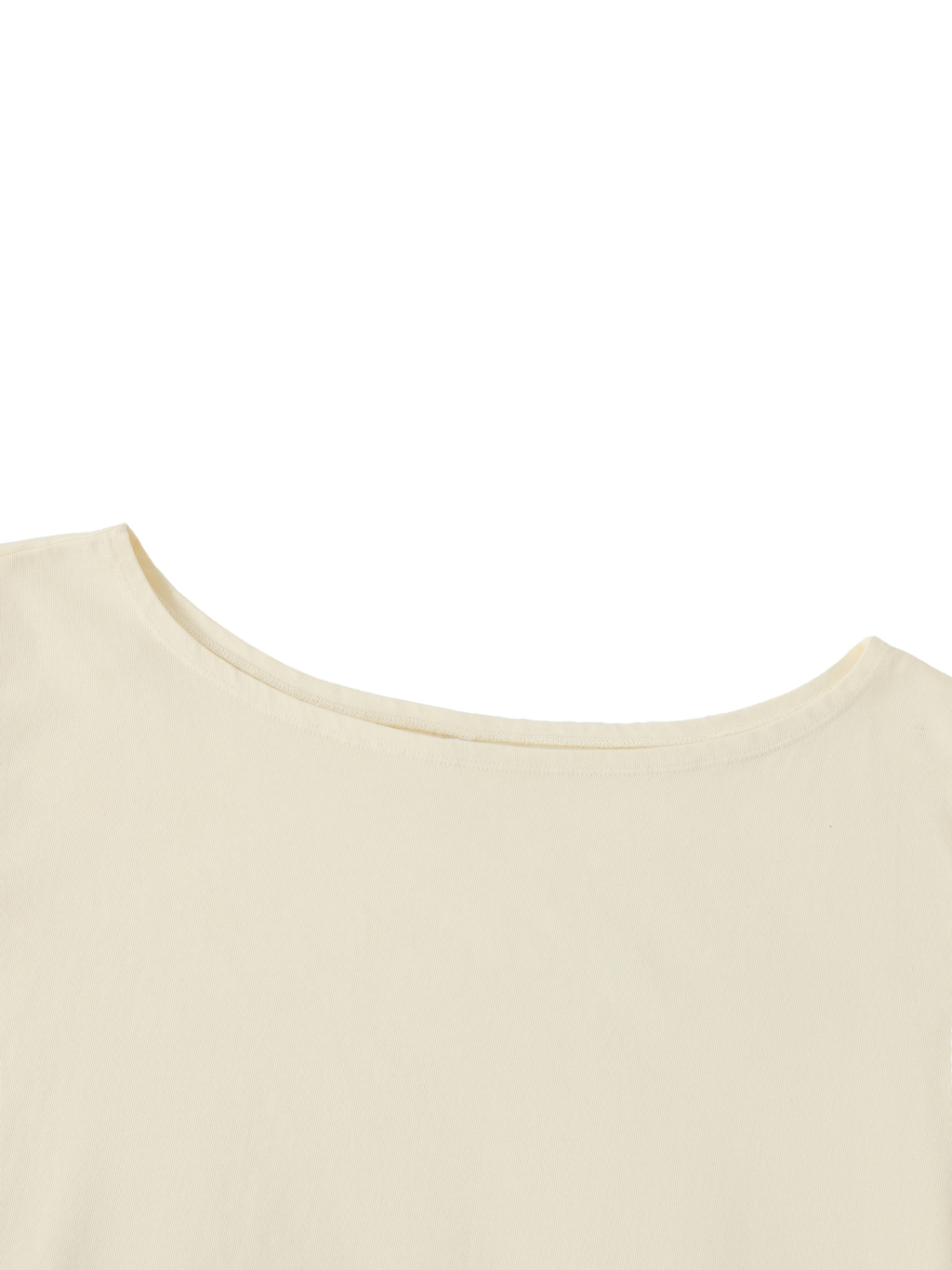 Off-Shoulder Rolled Hem Cotton T-Shirt #AWT002 | TAPSTITCH-3