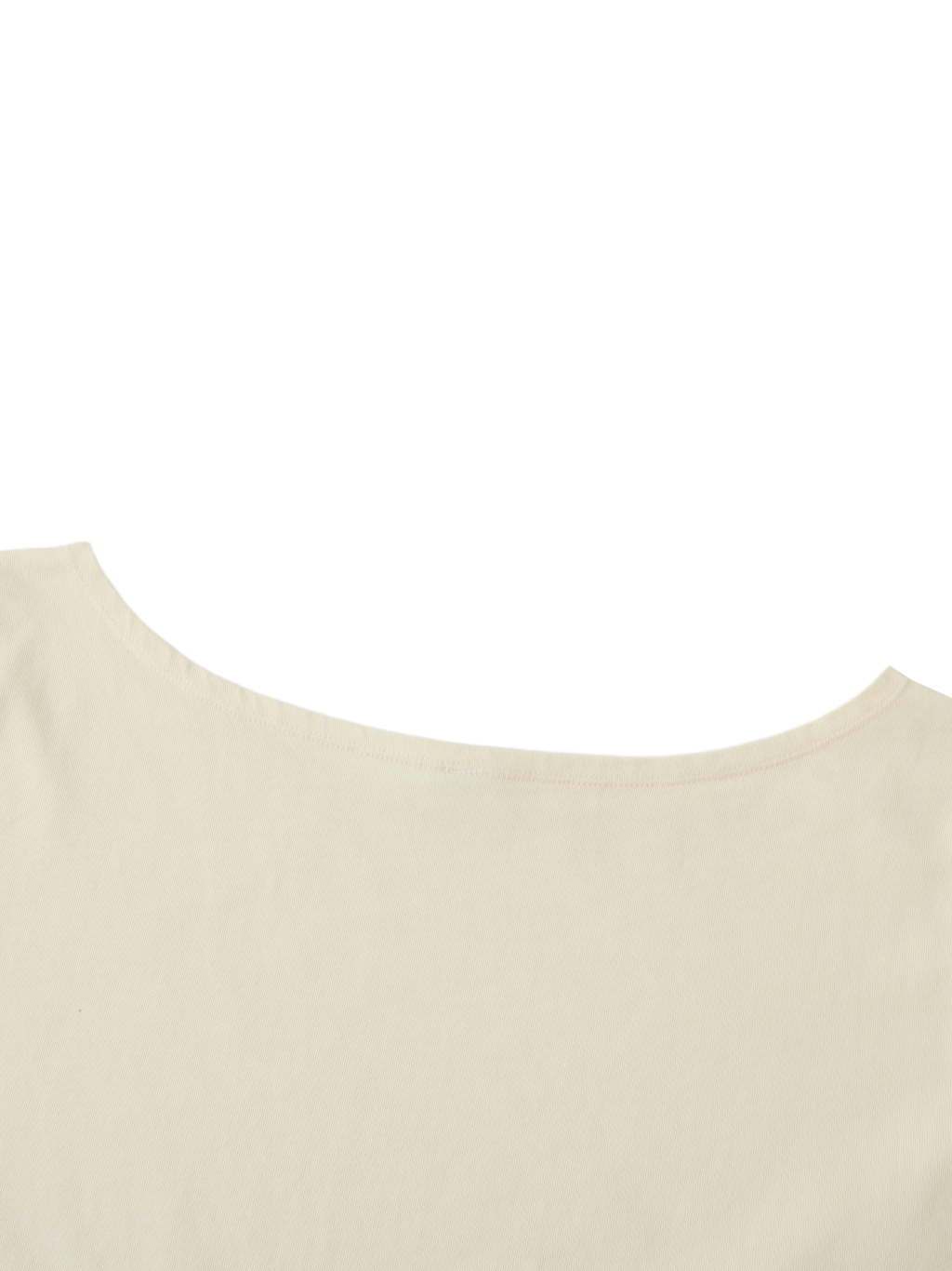 Off-Shoulder Rolled Hem Cotton T-Shirt #AWT002 | TAPSTITCH-6