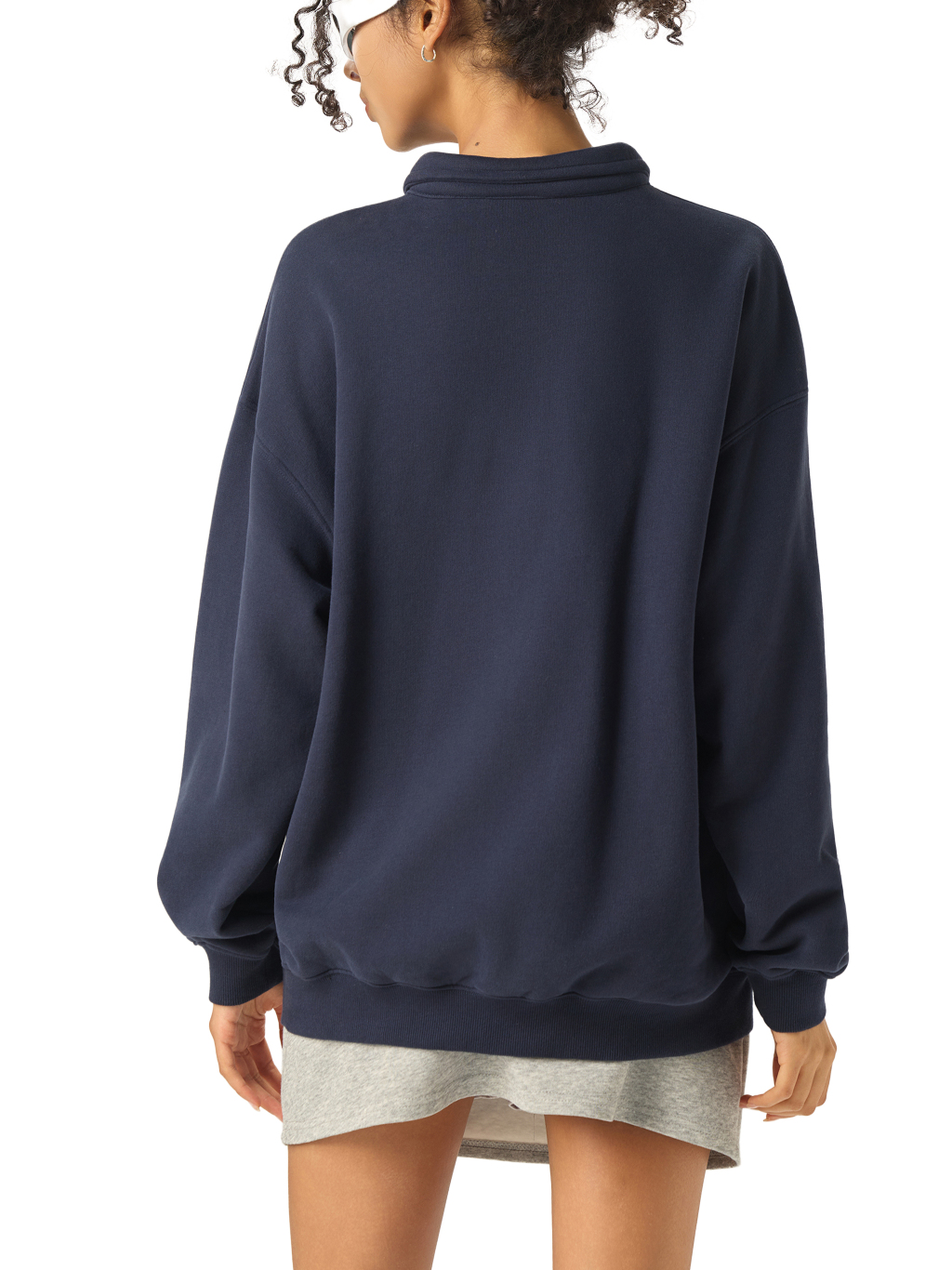 Heavyweight Polo-Collar Sweatshirt #RW0005 | TAPSTITCH-12