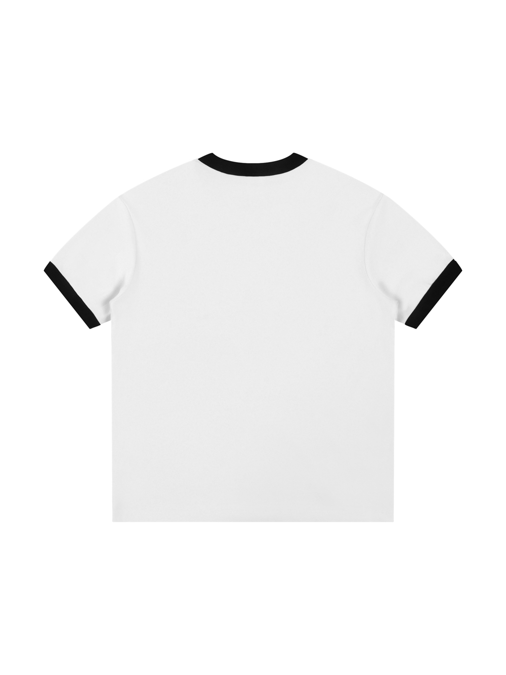 Contrast Edge Ribbed Crewneck T-Shirt #RT0046 | TAPSTITCH-2