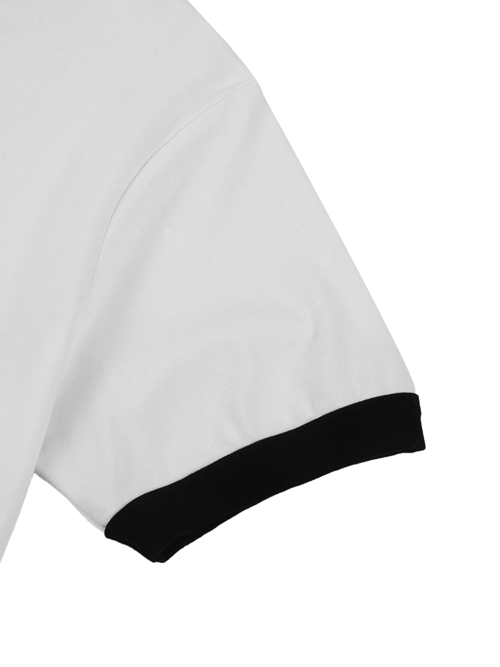 Contrast Edge Ribbed Crewneck T-Shirt #RT0046 | TAPSTITCH-4