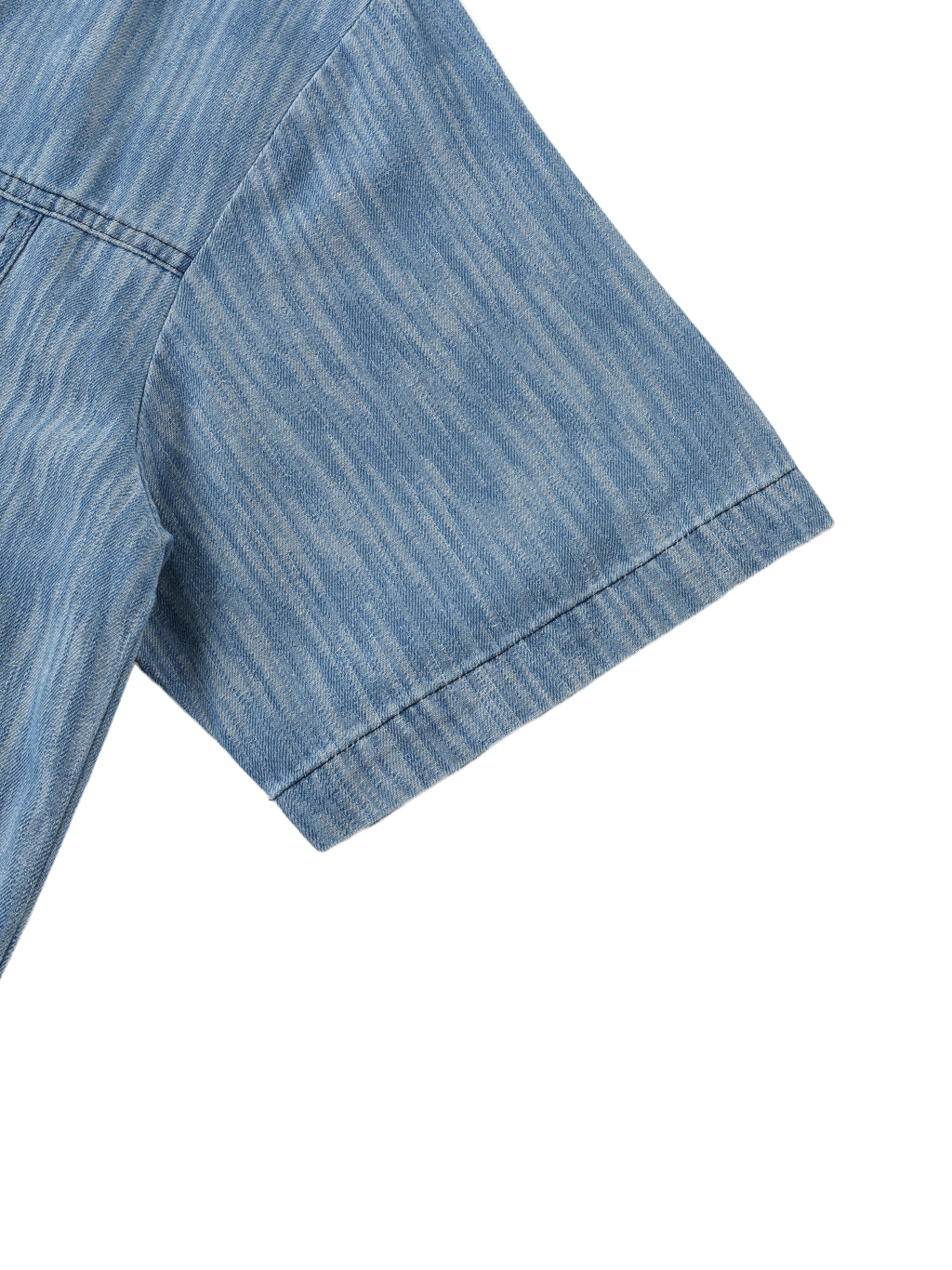 Distressed Wash Short-Sleeve Shirt # RC0004 | TAPSTITCH-4