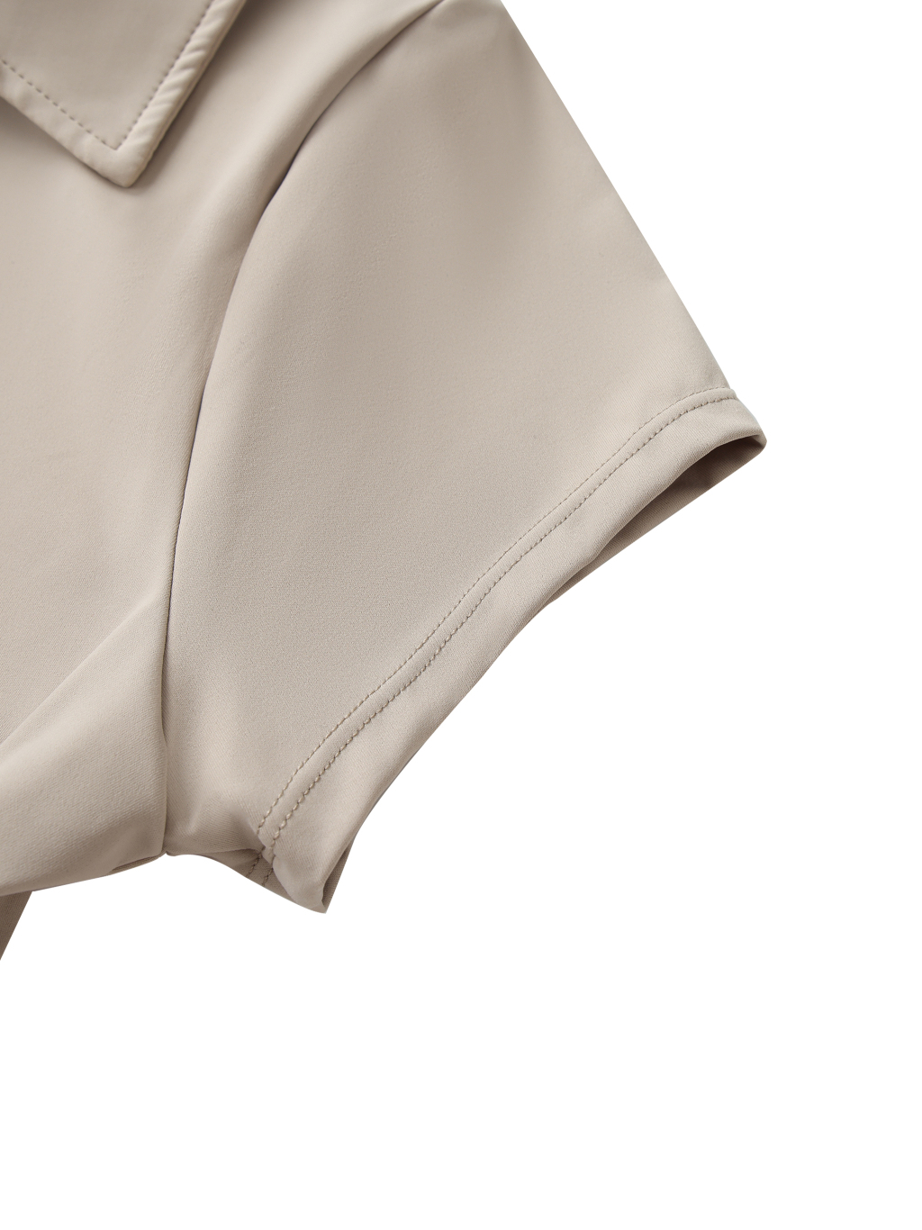 V-Neck Lapel Crop Top #WT0011 | TAPSTITCH-4