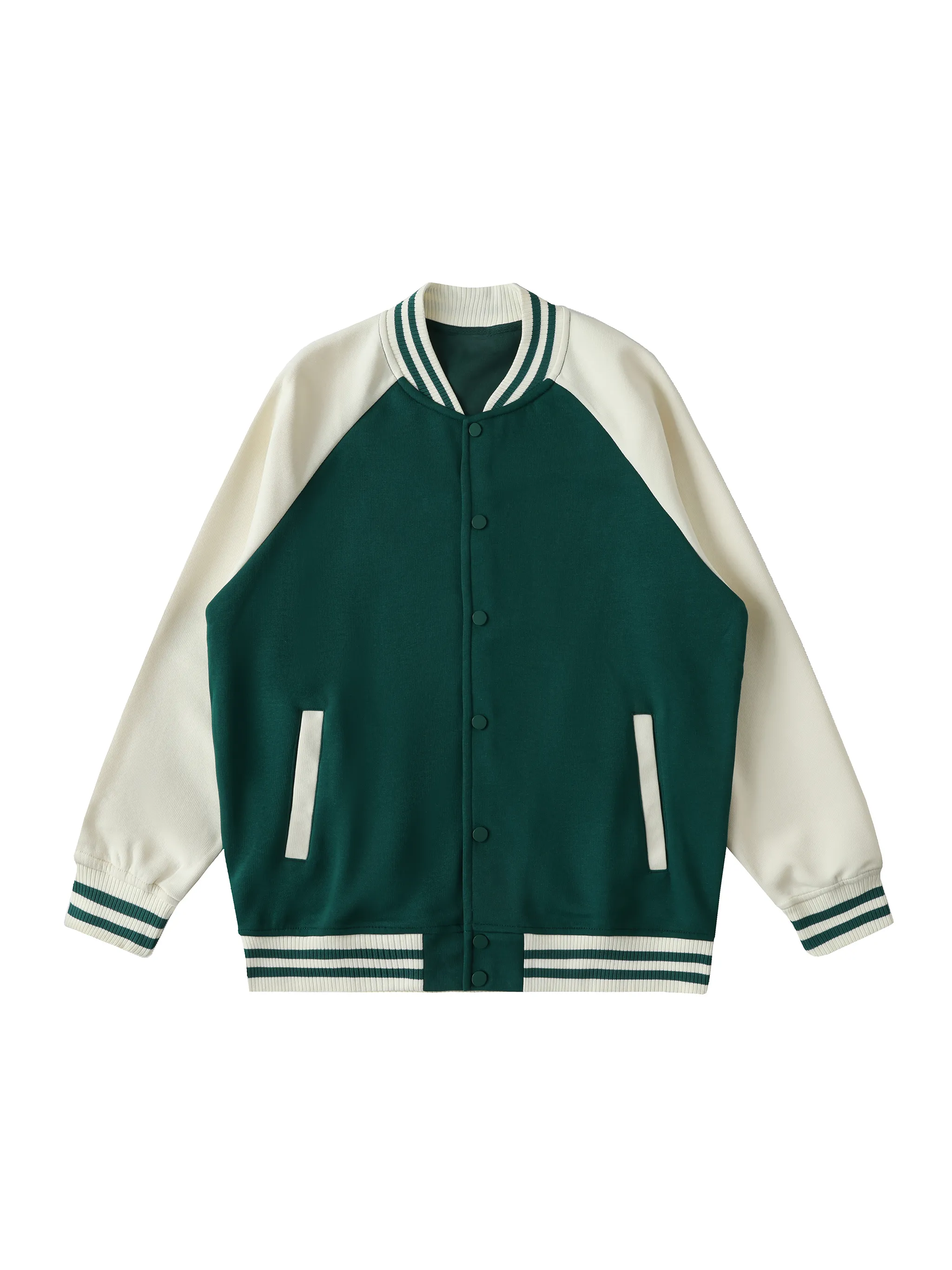 Two Tone Raglan Sleeve Varsity Jacket - Main Image