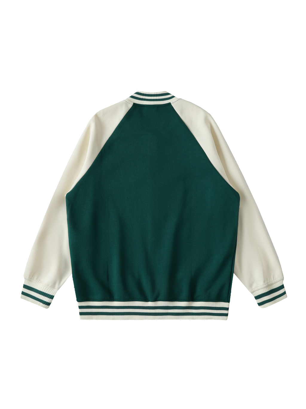 Two Tone Raglan Sleeve Varsity Jacket #RQ0006 | TAPSTITCH-2