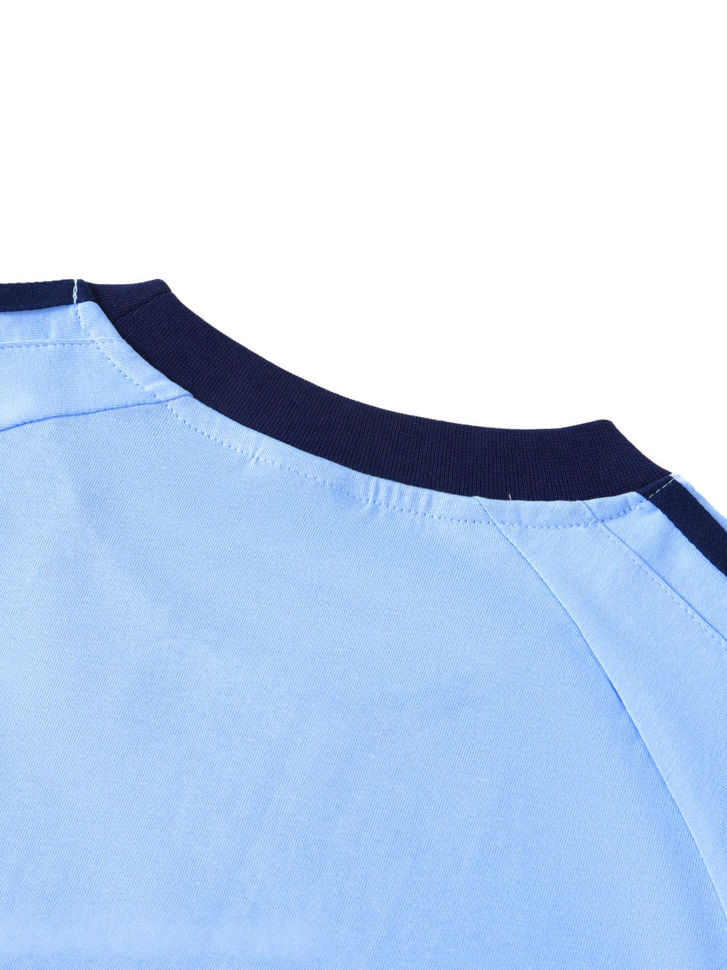 Contrast Tape Crewneck Cotton T-Shirt #RT0047 | TAPSTITCH-6