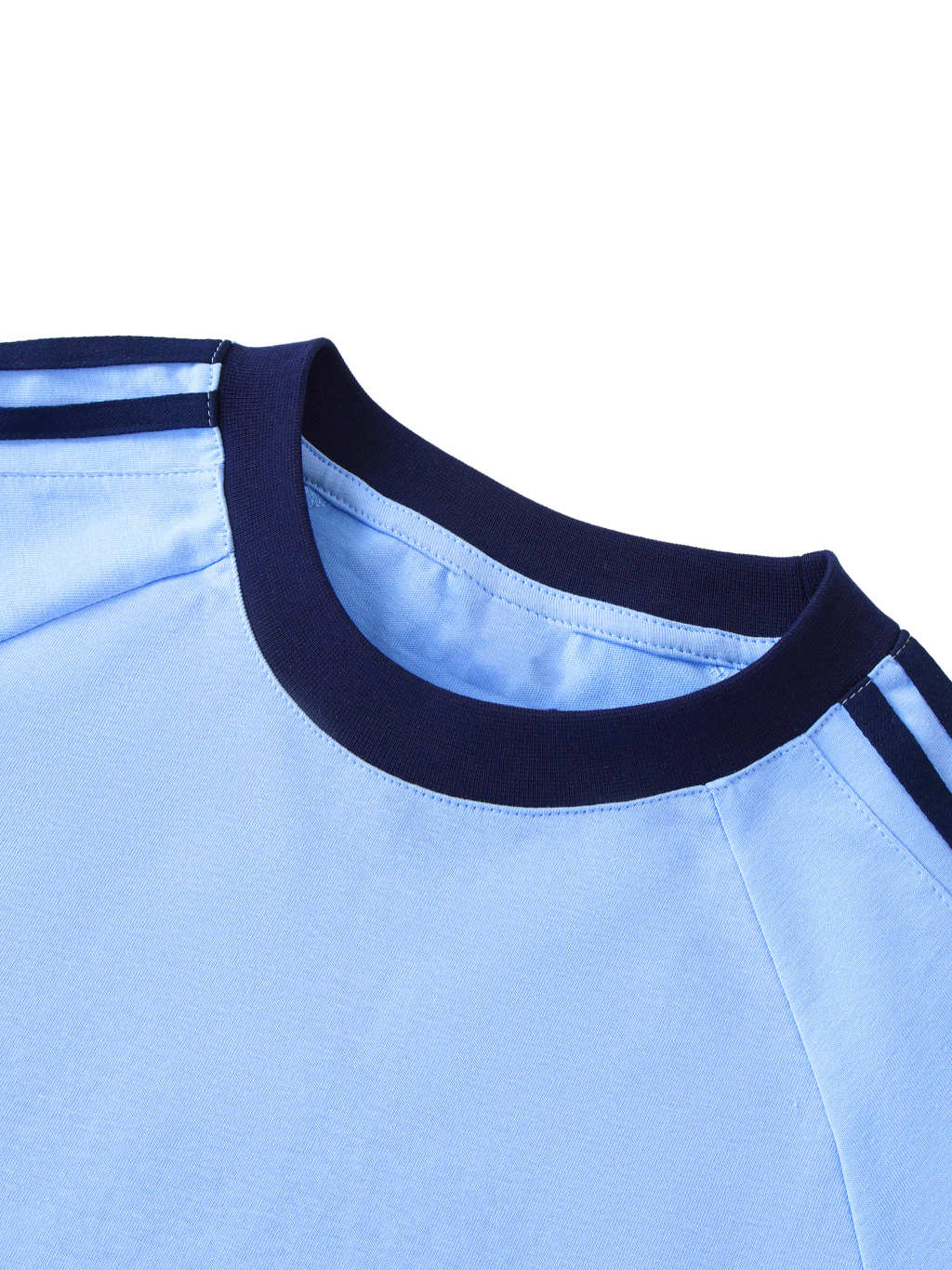 Contrast Tape Crewneck Cotton T-Shirt #RT0047 | TAPSTITCH-3