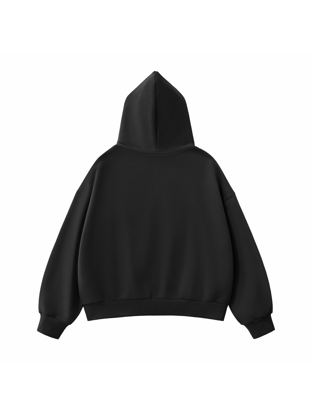Fleeced Full-Zip Boxy Hoodie #RQ0008 | TAPSTITCH-2