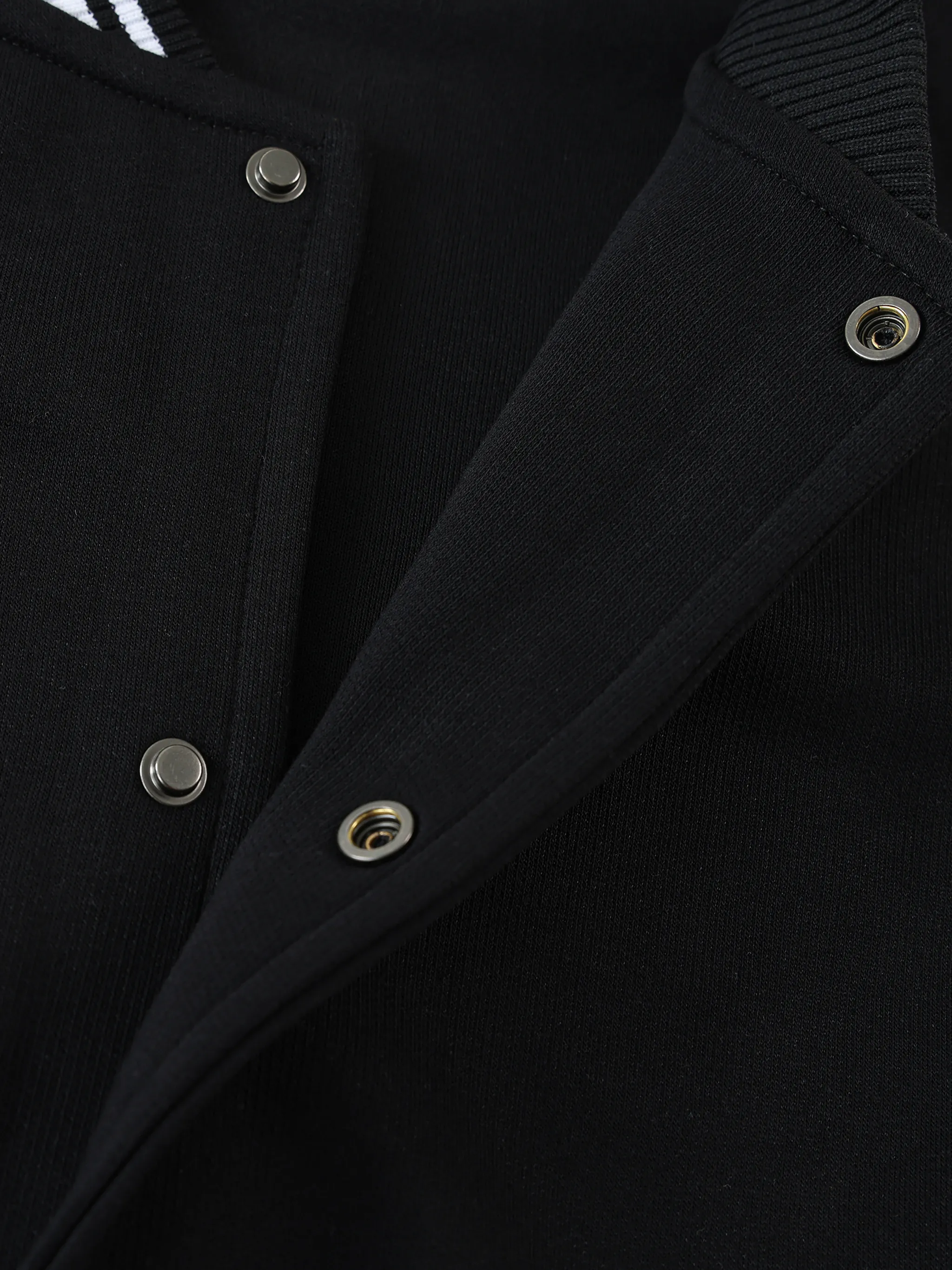 Contrast Trim Raglan Varsity Jacket