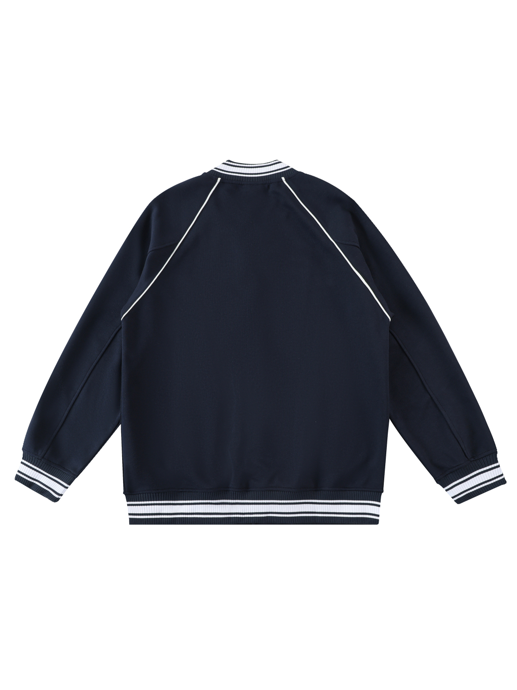 Contrast Trim Raglan Varsity Jacket #RQ0004 | TAPSTITCH-2