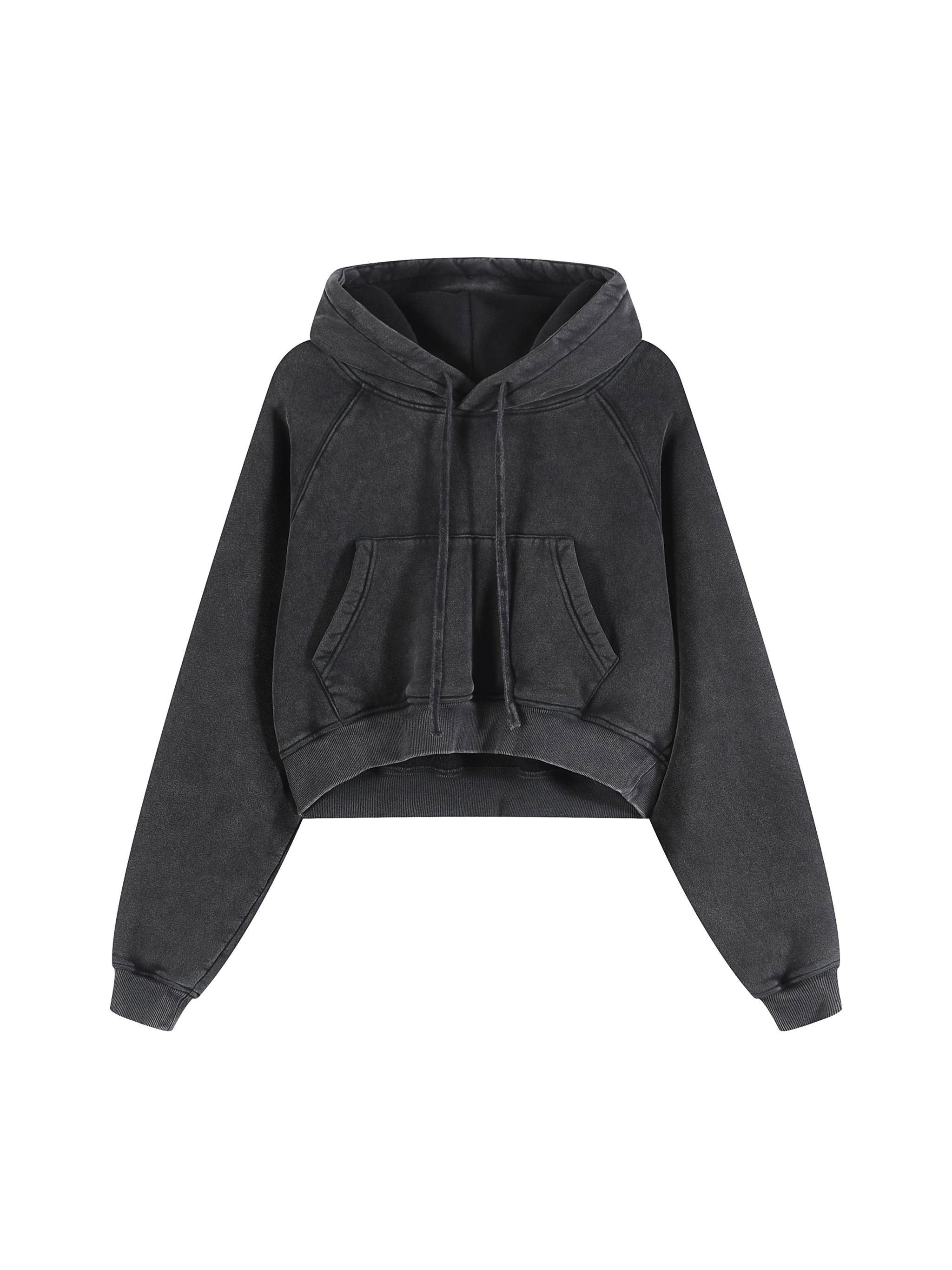 Essential Cropped Zip-Up Hoodie #WQ0005 | TAPSTITCH