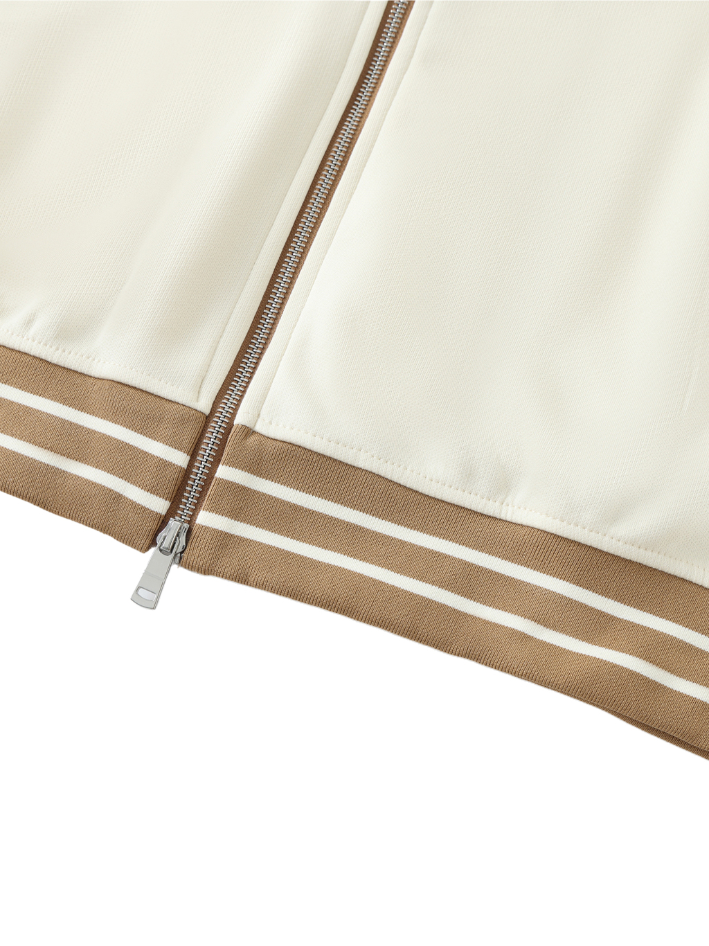Striped Trim Zip-Up Hoodie #RQ0005 | TAPSTITCH-5