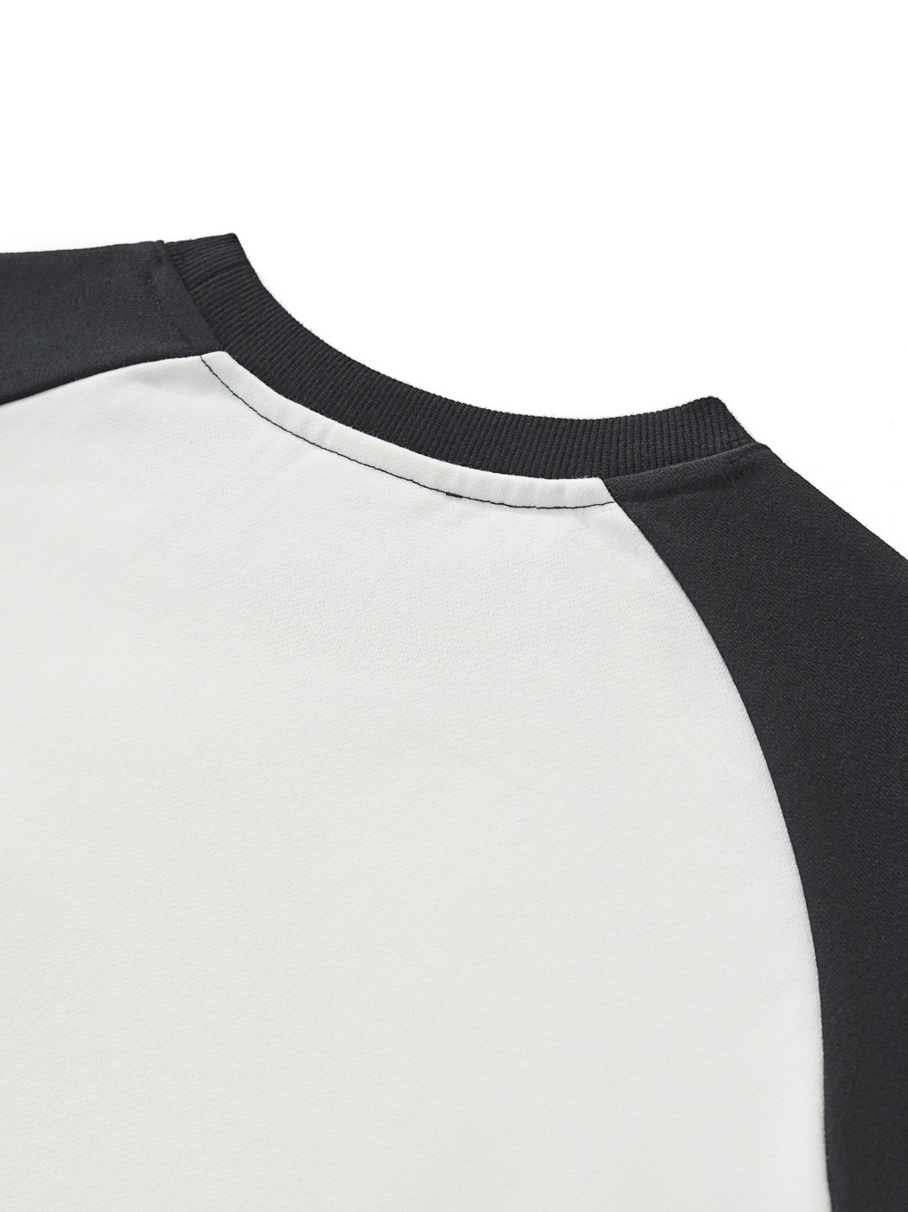 Raw-Hem Color-Block Raglan Crop Sweatshirt  #WW0001 | TAPSTITCH-11