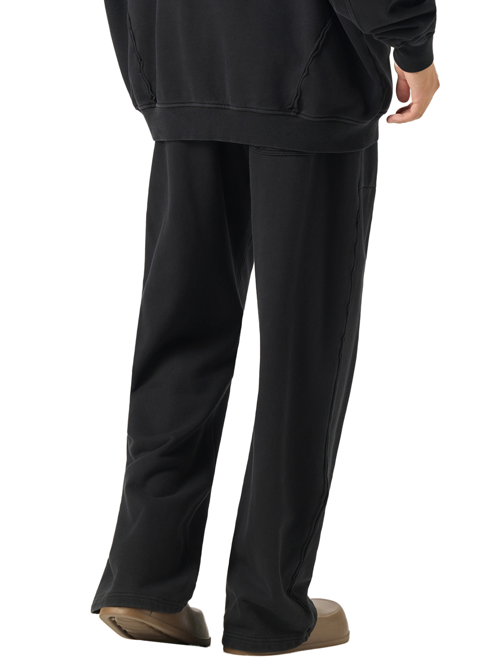 Raw-Seam Enzyme Washed Sweatpants #RK0010 | TAPSTITCH-5