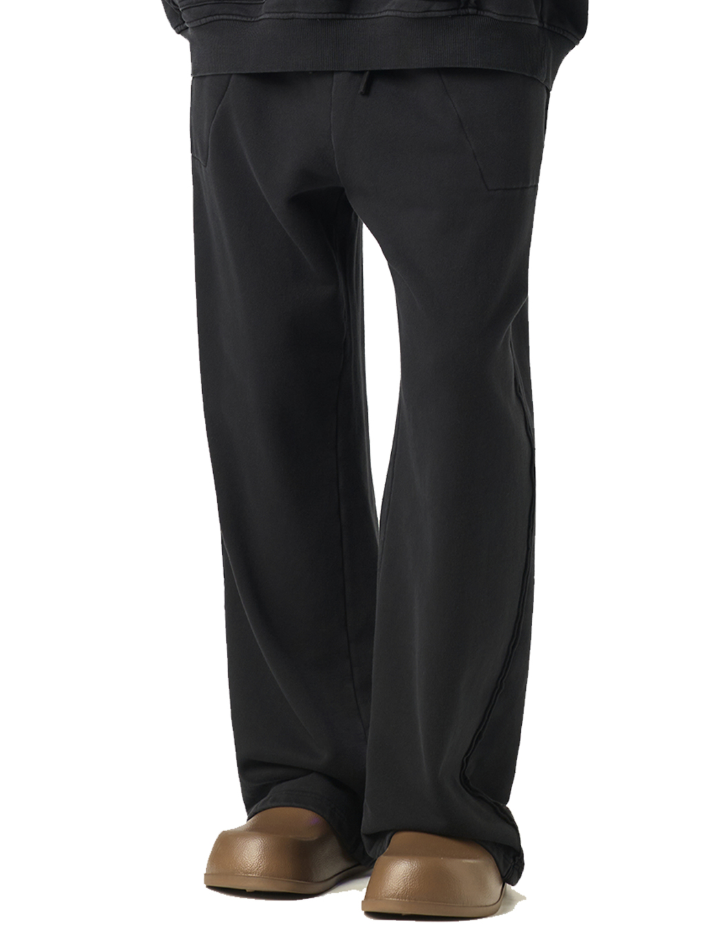 Raw-Seam Enzyme Washed Sweatpants #RK0010 | TAPSTITCH-6