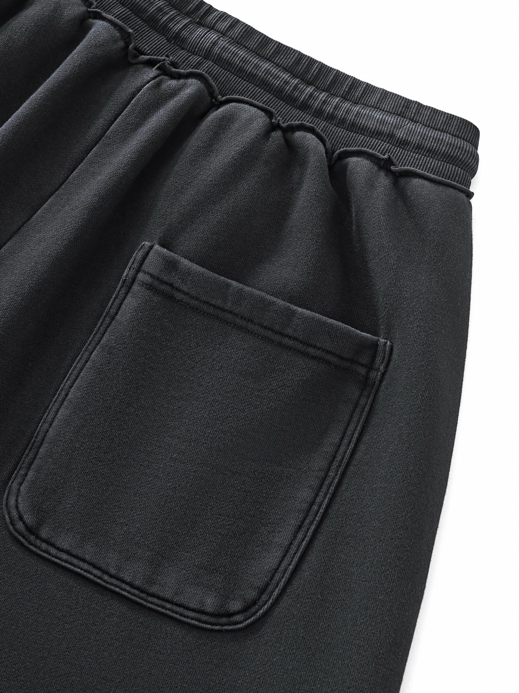 Raw-Seam Enzyme Washed Sweatpants #RK0010 | TAPSTITCH-11