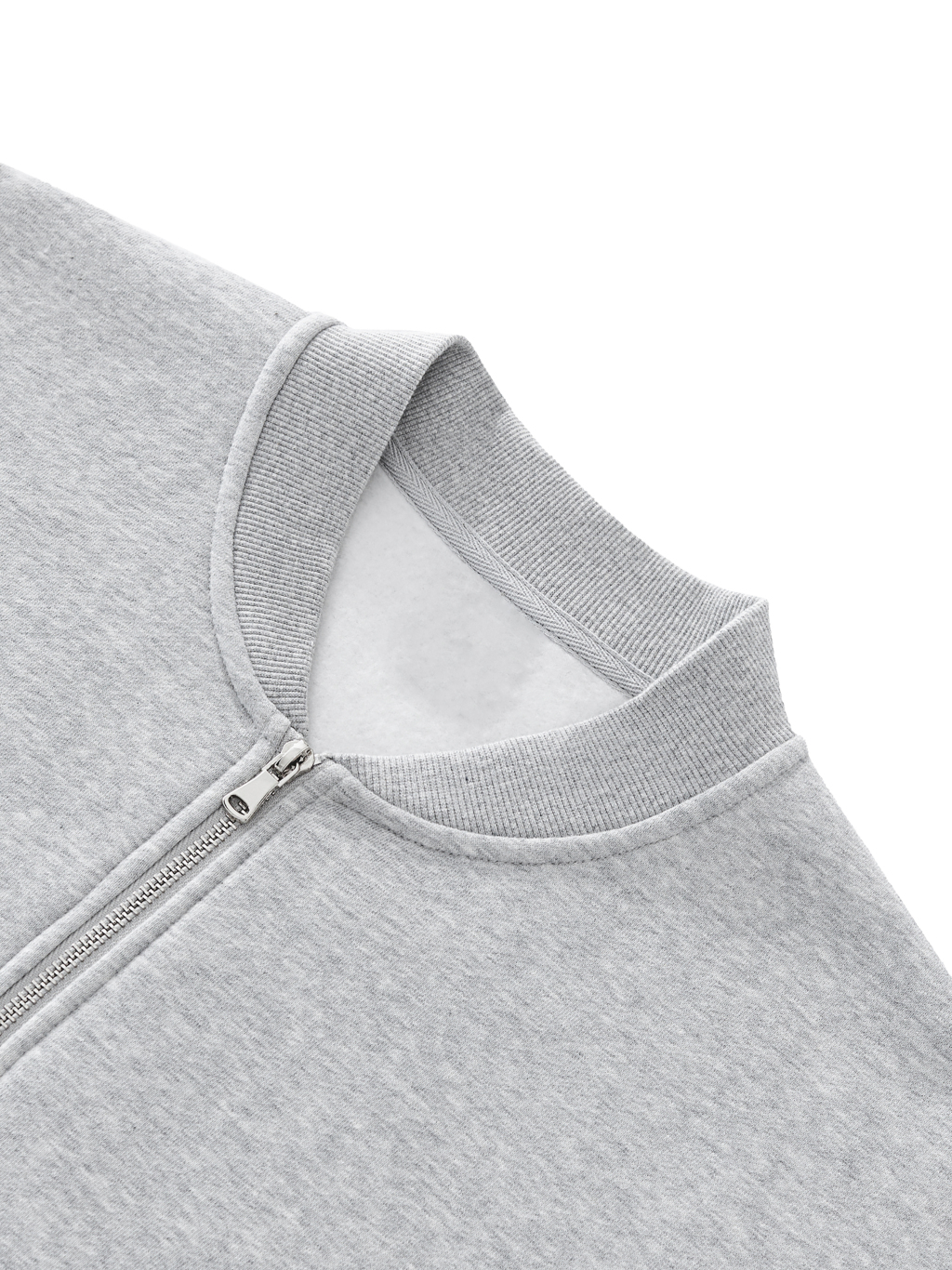 Essential Zip-Up Fleeced Varsity Jacket #RQ0007 | TAPSTITCH-13