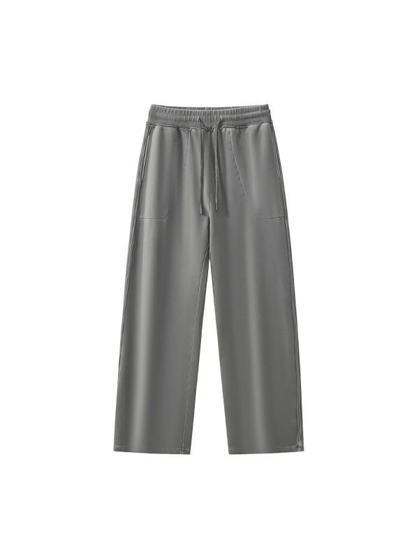 Raw-Seam Enzyme Washed Sweatpants #RK0010 | TAPSTITCH