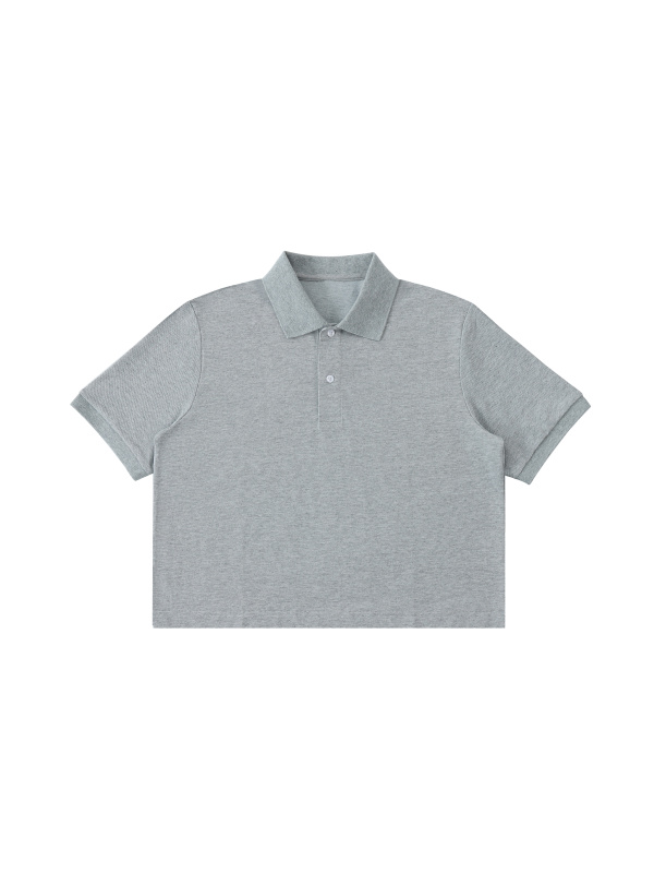 Essential Cropped Polo Shirt #PL0007 | TAPSTITCH