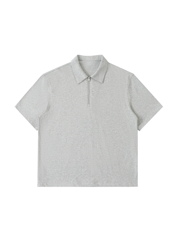 Half-Zip Cotton Polo Shirt #PL0009 | TAPSTITCH