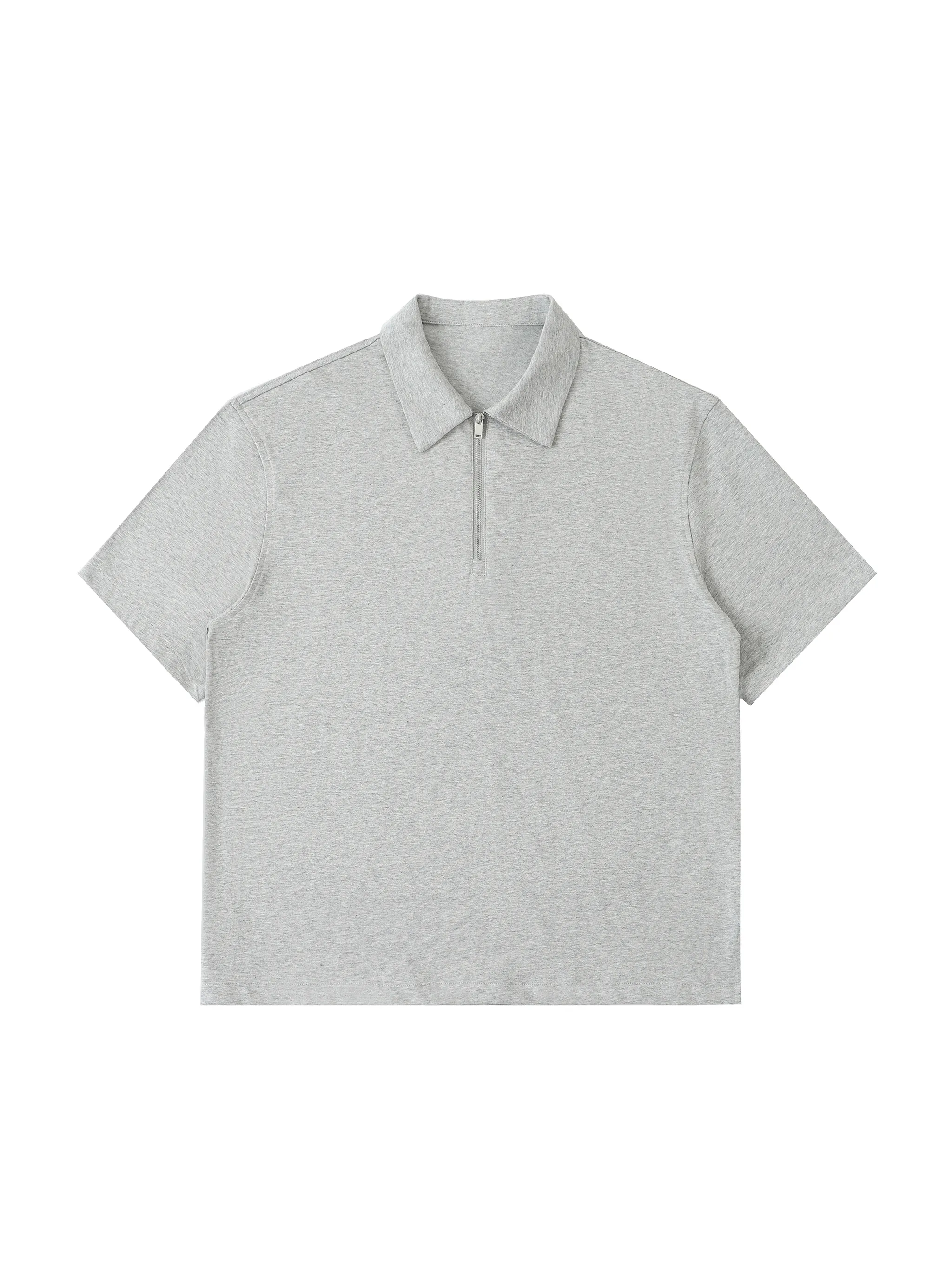Half-Zip Cotton Polo Shirt - Main Image
