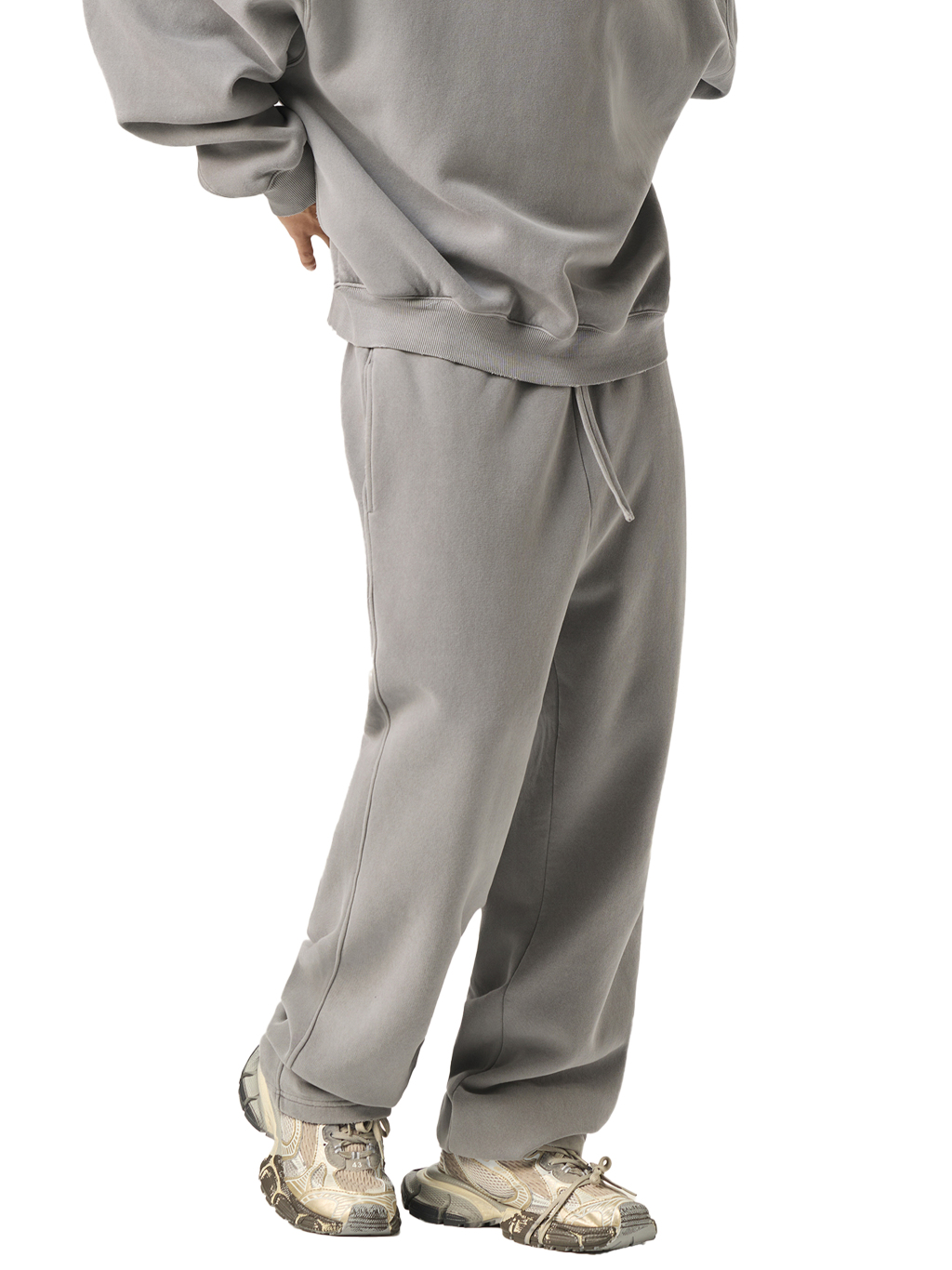 Frayed Enzyme Washed Fleece Sweatpants #RK0004 | TAPSTITCH-4