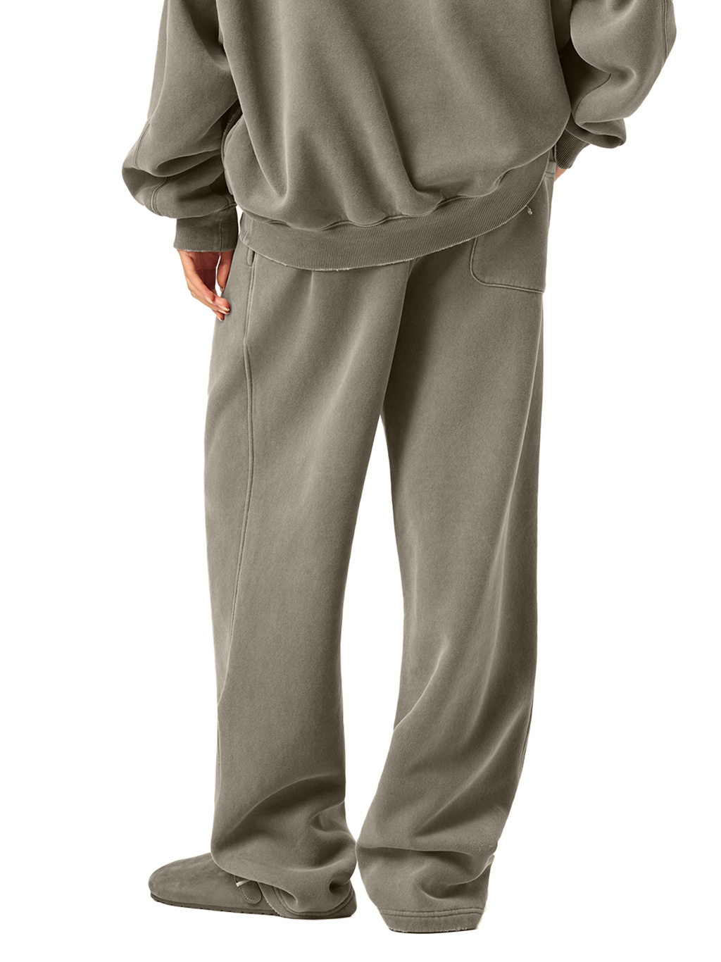 Frayed Enzyme Washed Fleece Sweatpants #RK0004 | TAPSTITCH-10