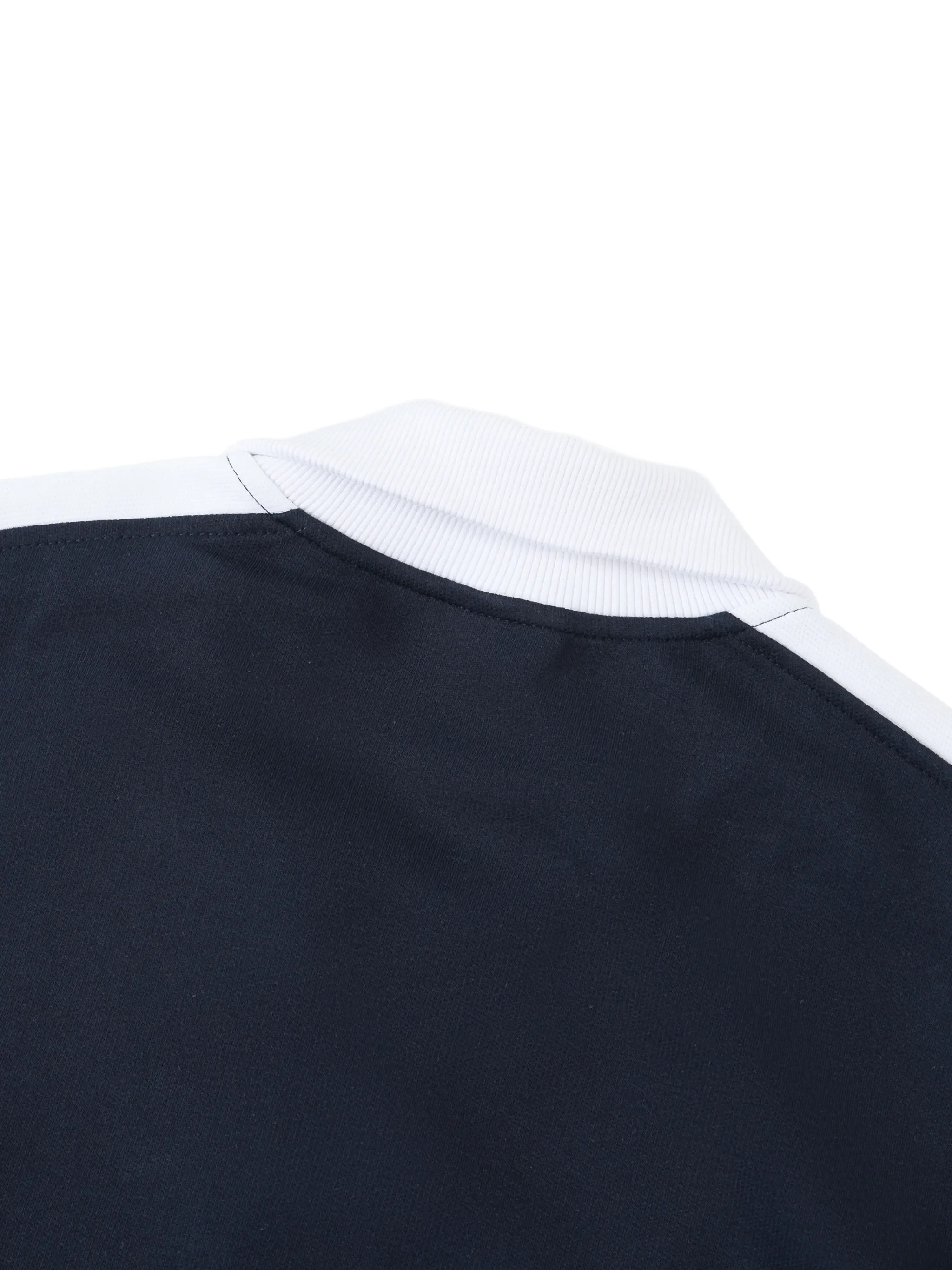 Contrast Trim Stand Collar Jacket