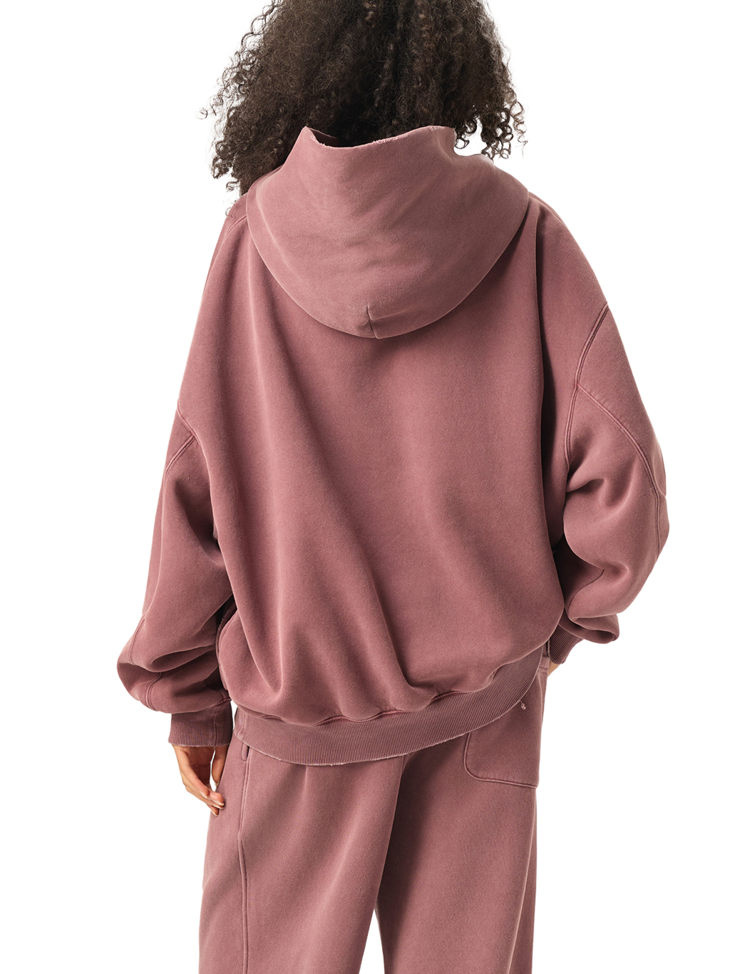 Frayed Enzyme Washed Fleece Hoodie #RW0008 | TAPSTITCH-10