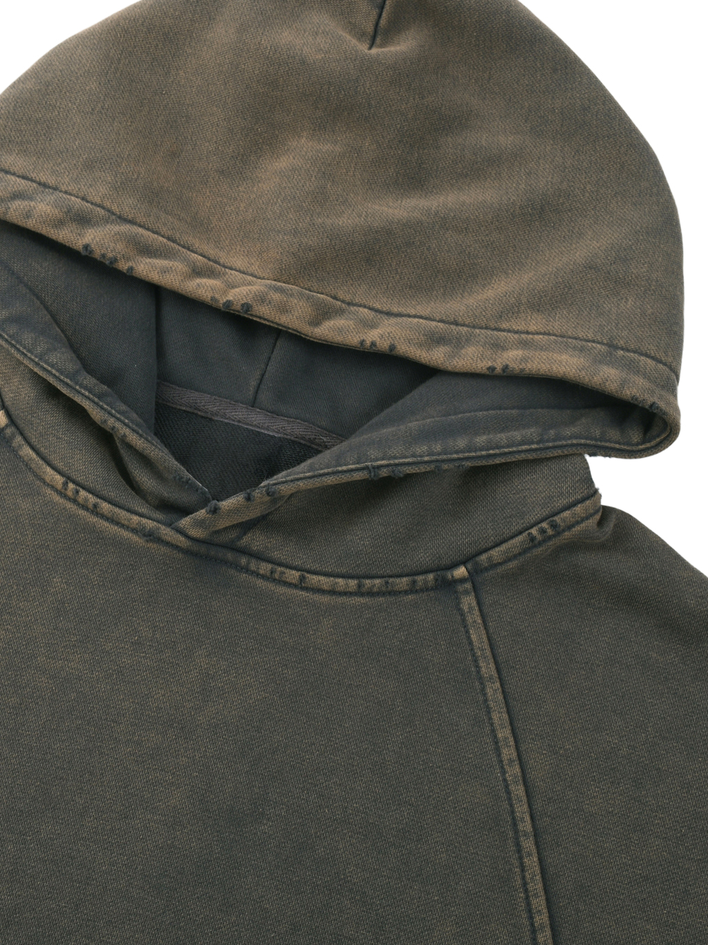 Vintage Washed Frayed-Hem Hoodie #RW0015 | TAPSTITCH-3