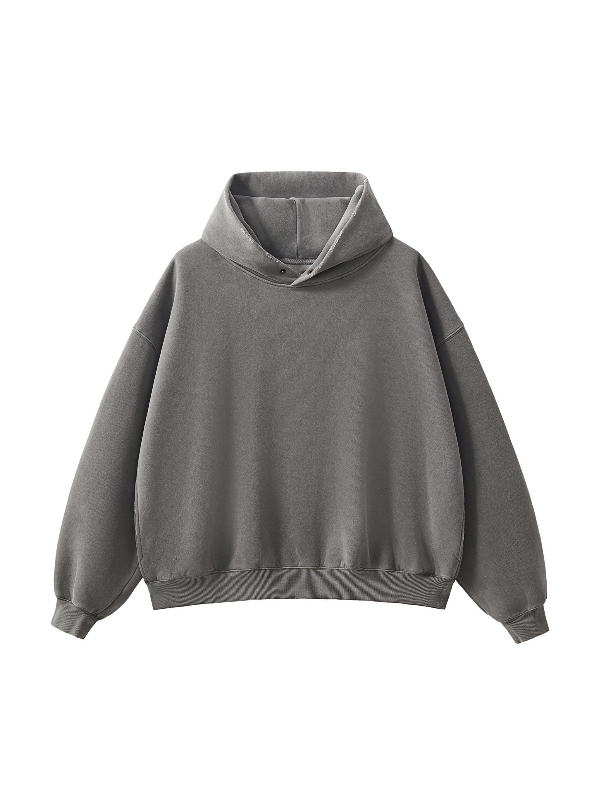 Frayed Enzyme Washed Fleece Hoodie #RW0008 | TAPSTITCH