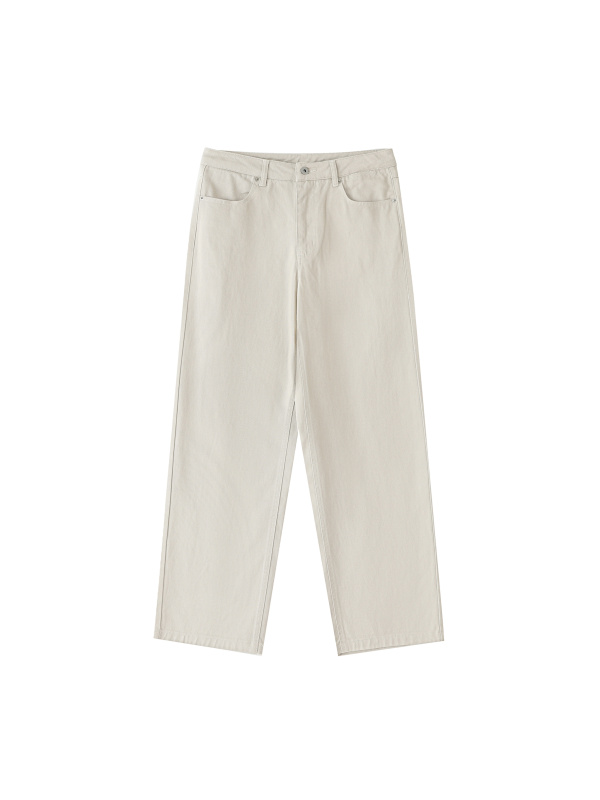 Heavyweight Cotton Straight-Leg Pants #RK0002 | TAPSTITCH