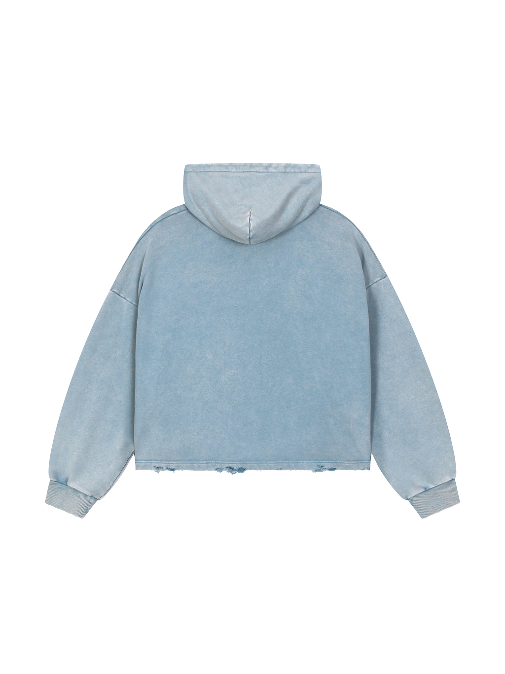 Vintage Washed Frayed-Hem Hoodie #RW0015 | TAPSTITCH-2