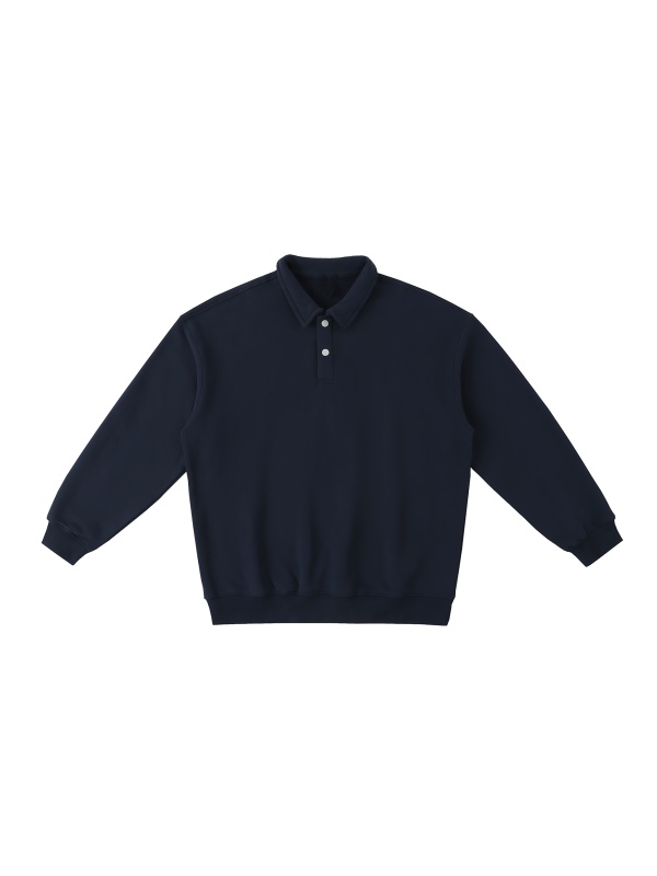 Heavyweight Polo-Collar Sweatshirt #RW0005 | TAPSTITCH