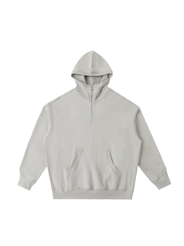 Big Hood Half-Zip Fleece Hoodie #RW0012 | TAPSTITCH