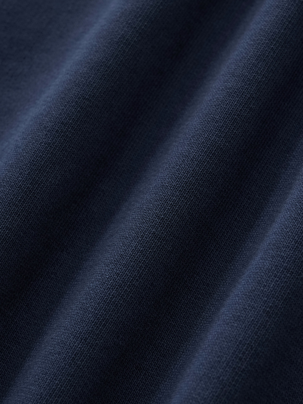 V-Neck Contrast Collar Boxy Sweatshirt