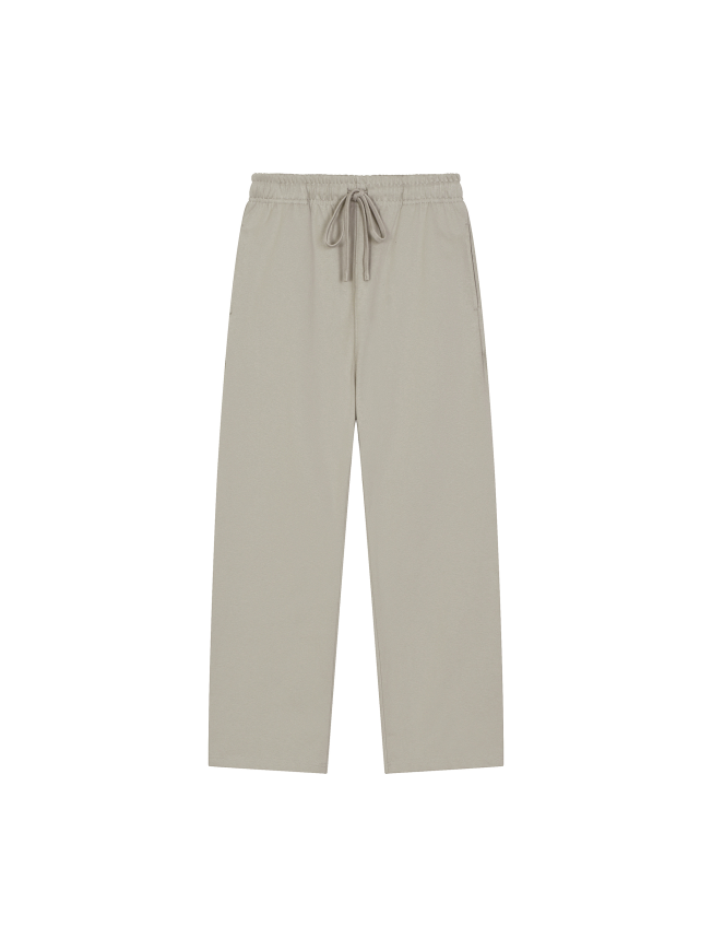 Solid Color Straight-Leg Sweatpants