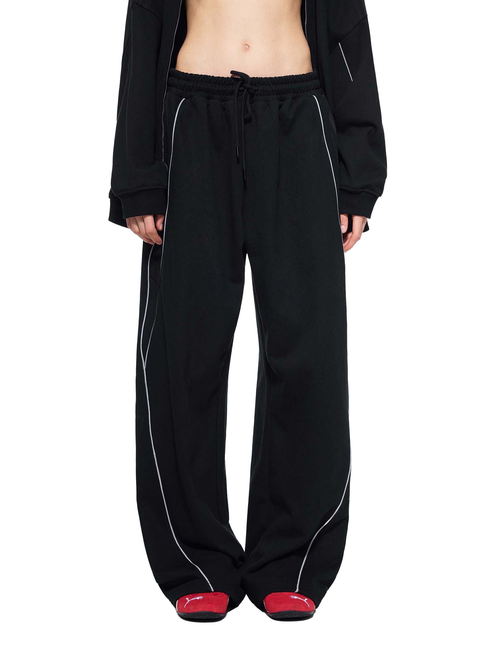 Reflection Striped Straight-Leg Sweatpants #RK0013 | TAPSTITCH