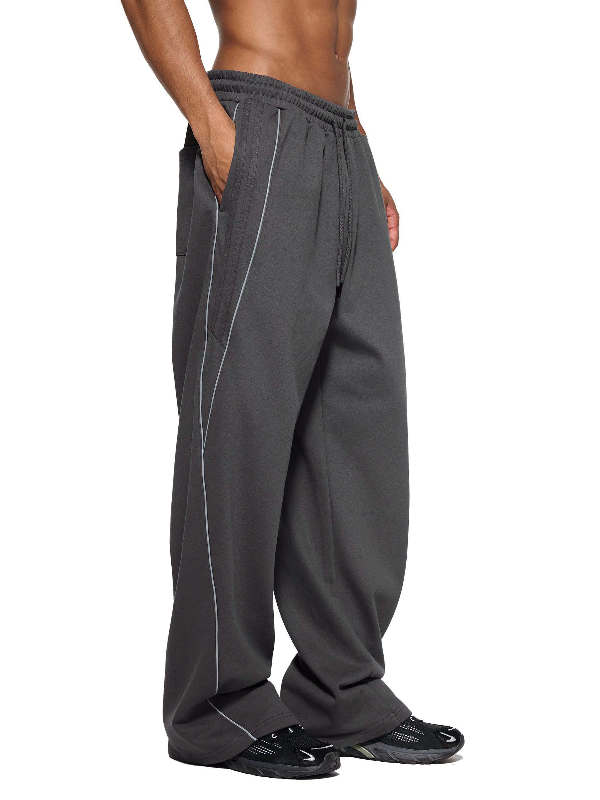 Reflection Striped Straight-Leg Sweatpants #RK0013 | TAPSTITCH