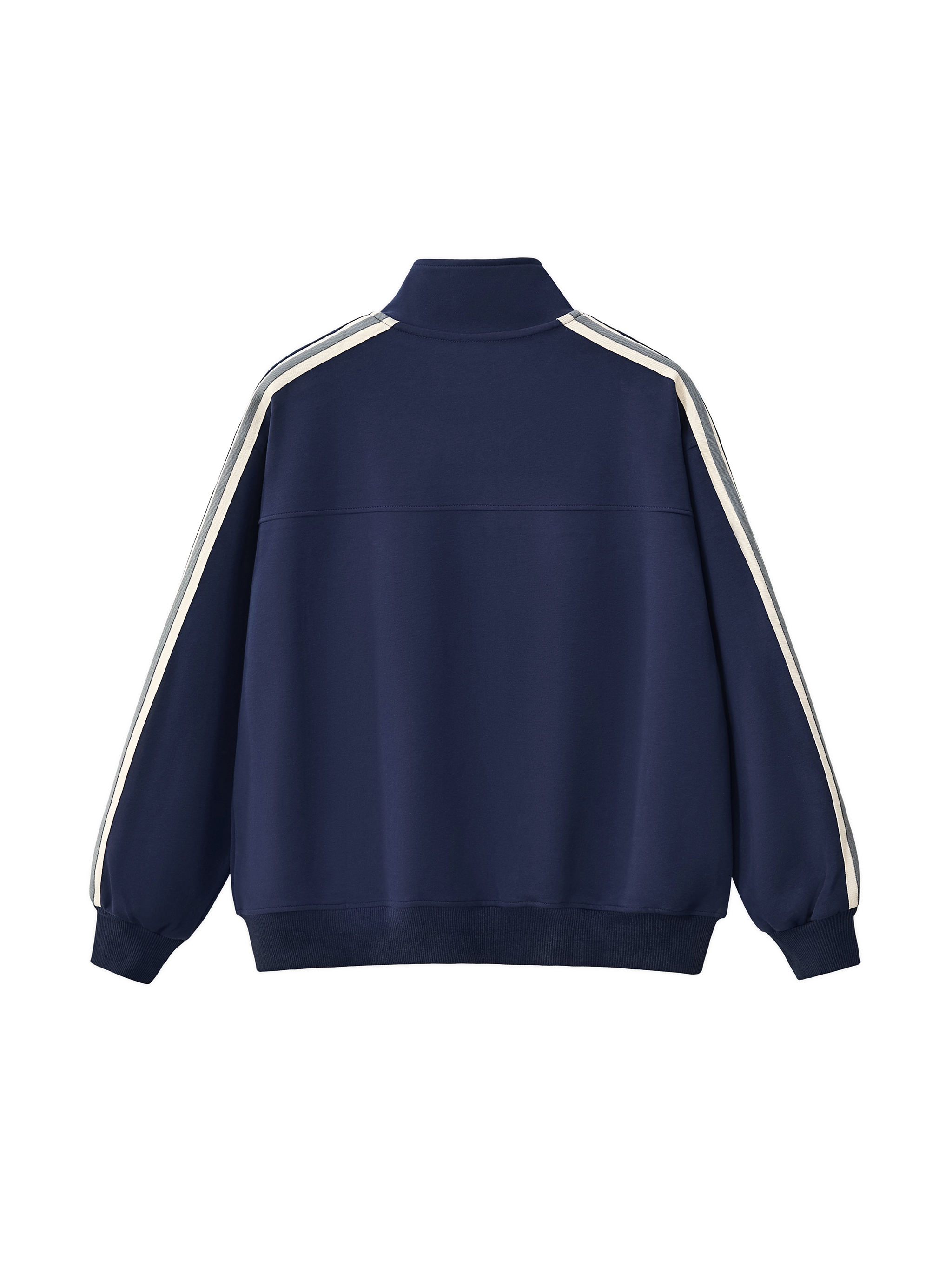 Contrast Side-Stripe Stand Collar Jacket #RQ0011 | TAPSTITCH