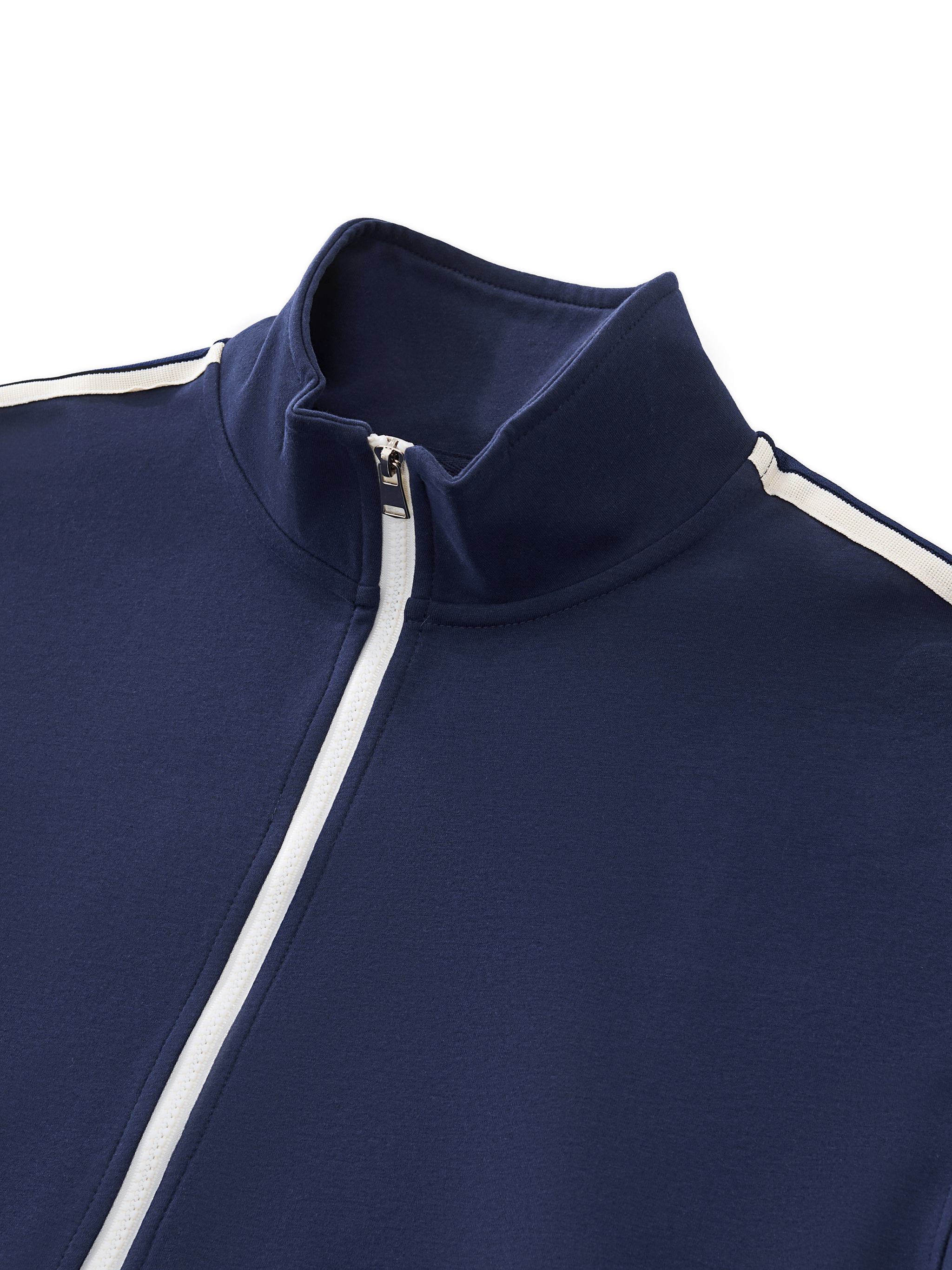 Contrast Side-Stripe Stand Collar Jacket #RQ0011 | TAPSTITCH